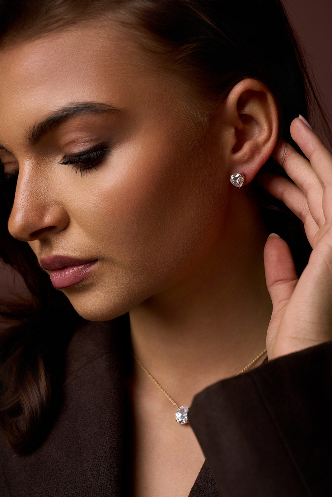 Luxury Heart Diamond Earring Stud (Single)