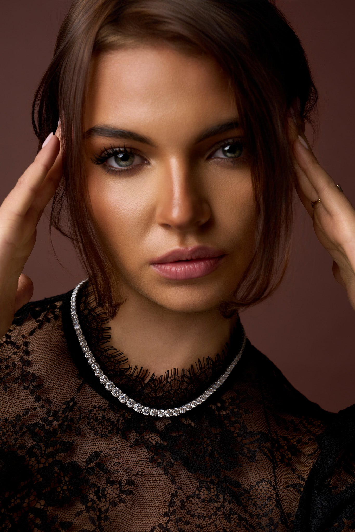 Dynamic Graduating 22ct Diamond Tennis Necklace