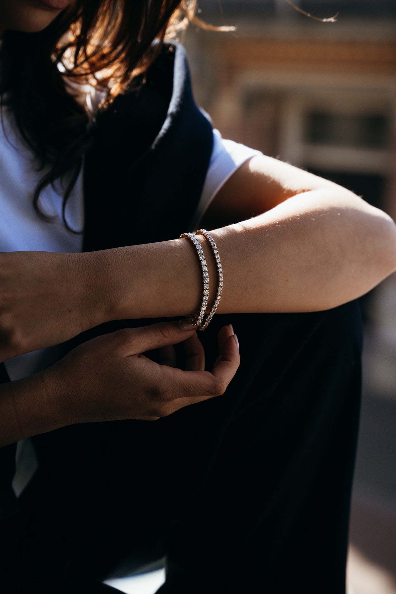 Luxury Pulsera de Tenis de Diamantes