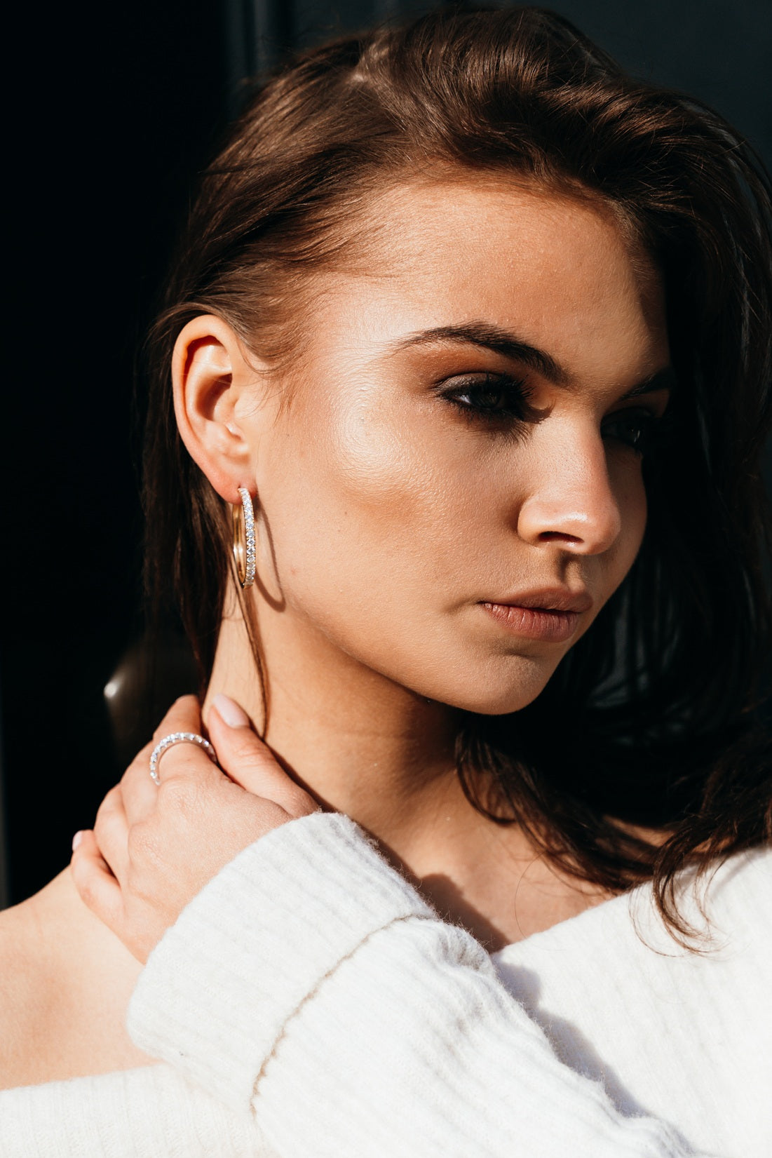 The Classic Diamond Hoops (30mm)