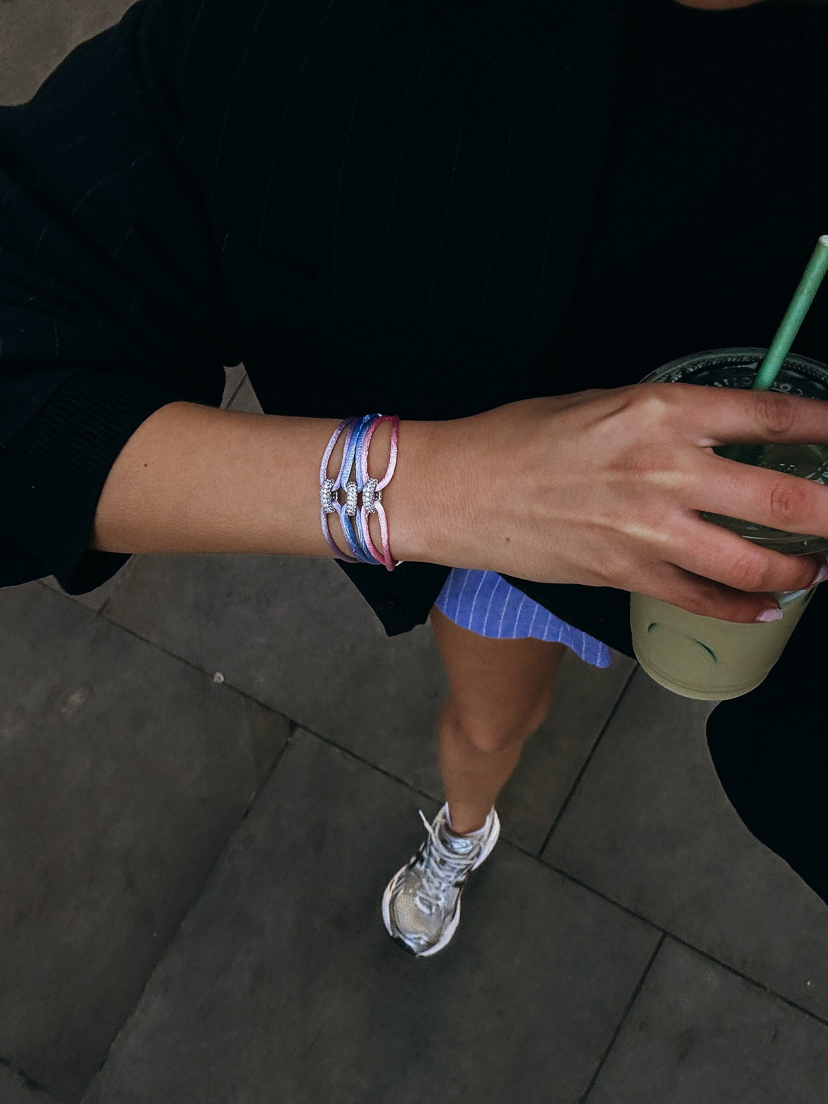 Diamond Donut Cord Bracelet