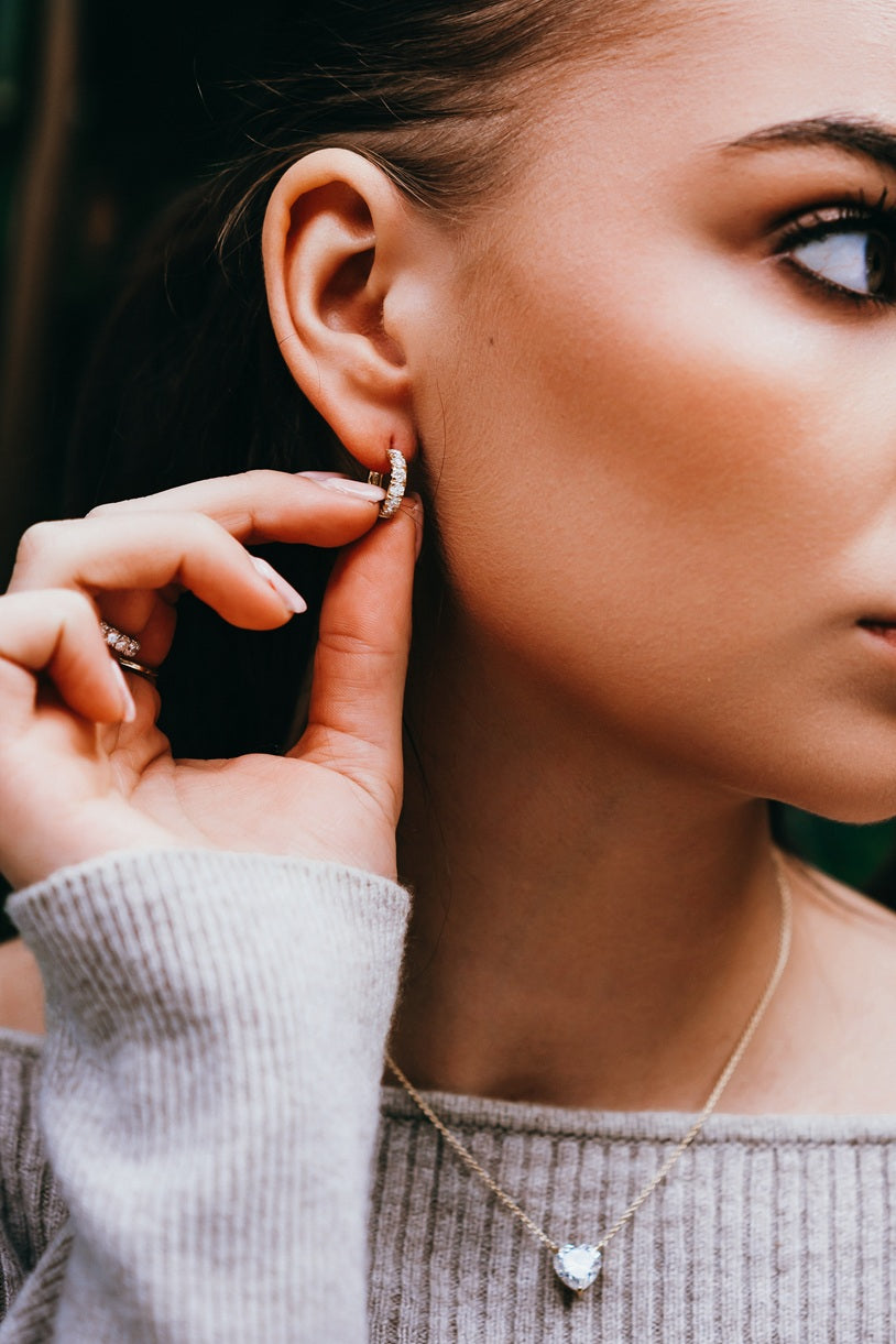 The Bold Mini Aros de Diamante (10mm)