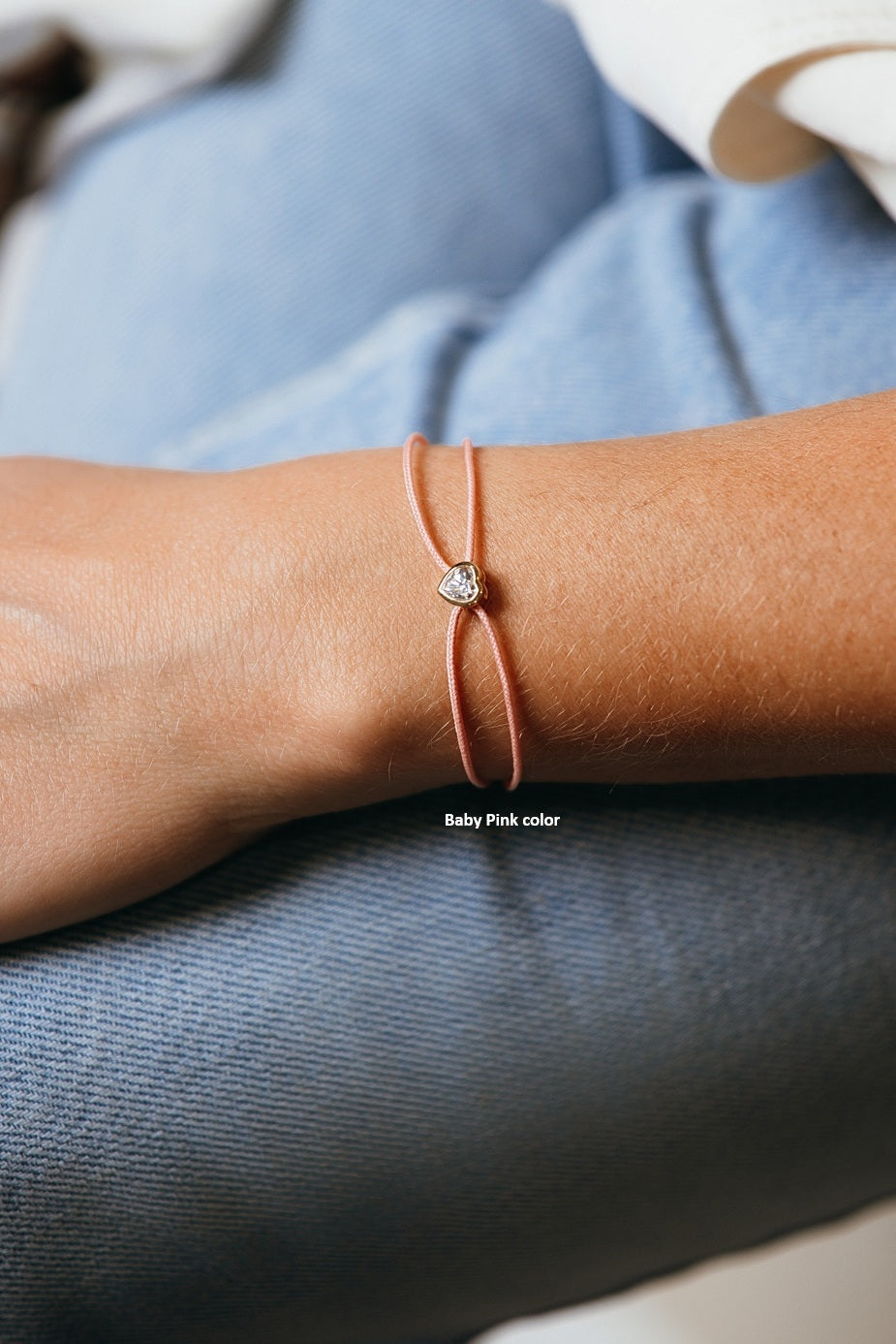 Heart Diamond Cord Bracelet