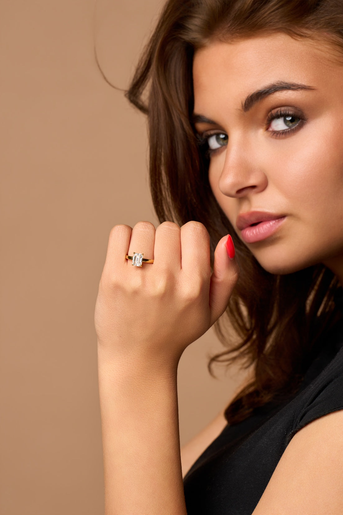 Emerald Geslepen Verlovingsring – Klassieke Collectie