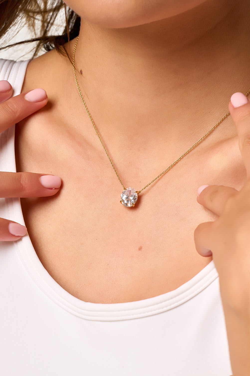 Ovale Diamanten Ketting