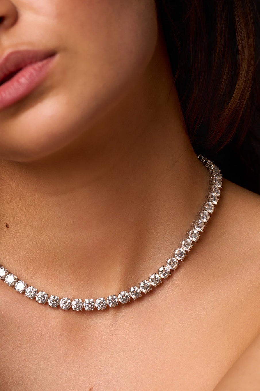 Anne’s Subtiele 11-Kleuren 52ct Diamanten Tennis Collier