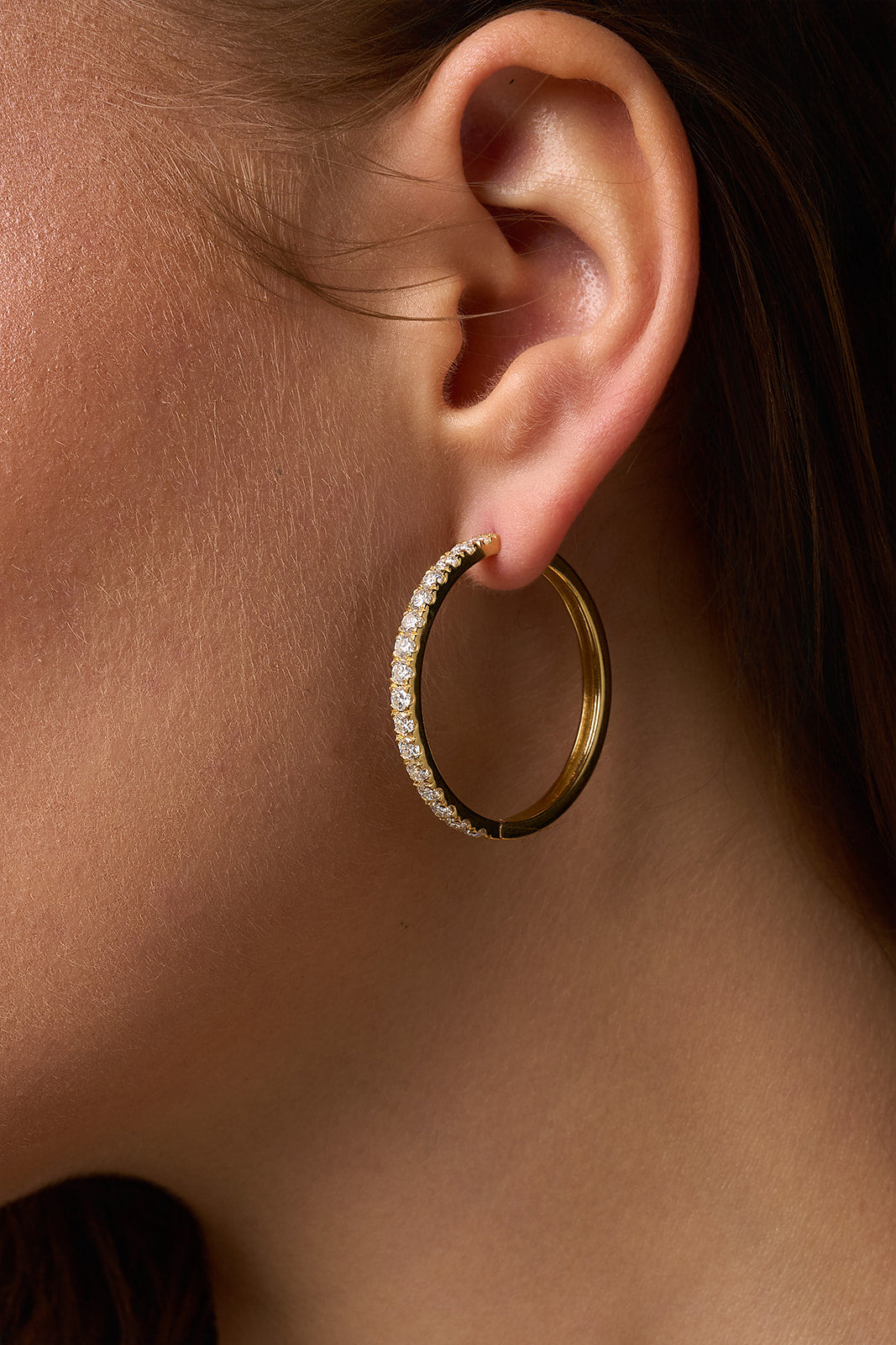 The Classic Diamond Hoops (30mm)