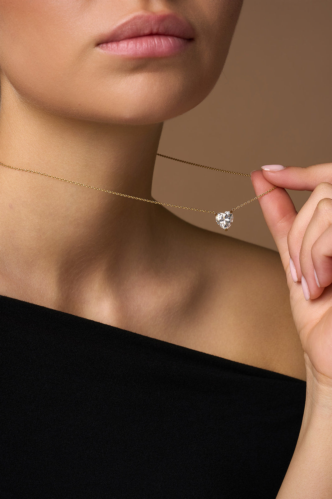Heart Pendentif - collier diamant en forme de cœur