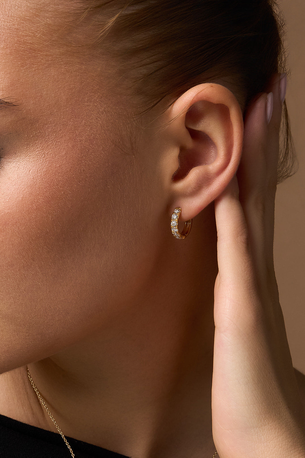 The Bold Mini Aros de Diamante (10mm)