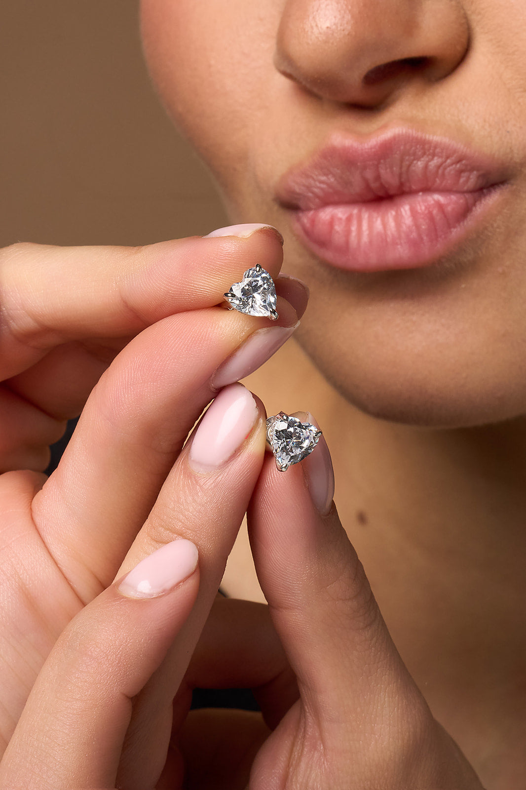 Luxury Pendiente de Diamante en Forma de Corazón (Par)
