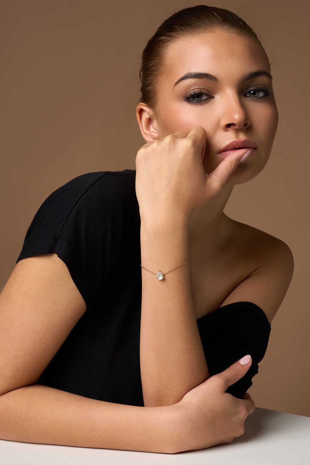 Bracelet en diamant taille poire