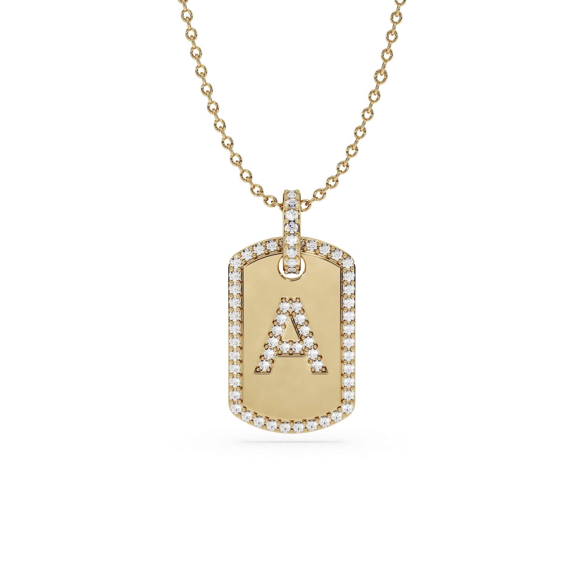14K Yellow gold_Letter: A