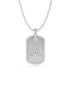 14K White gold_Letter: A