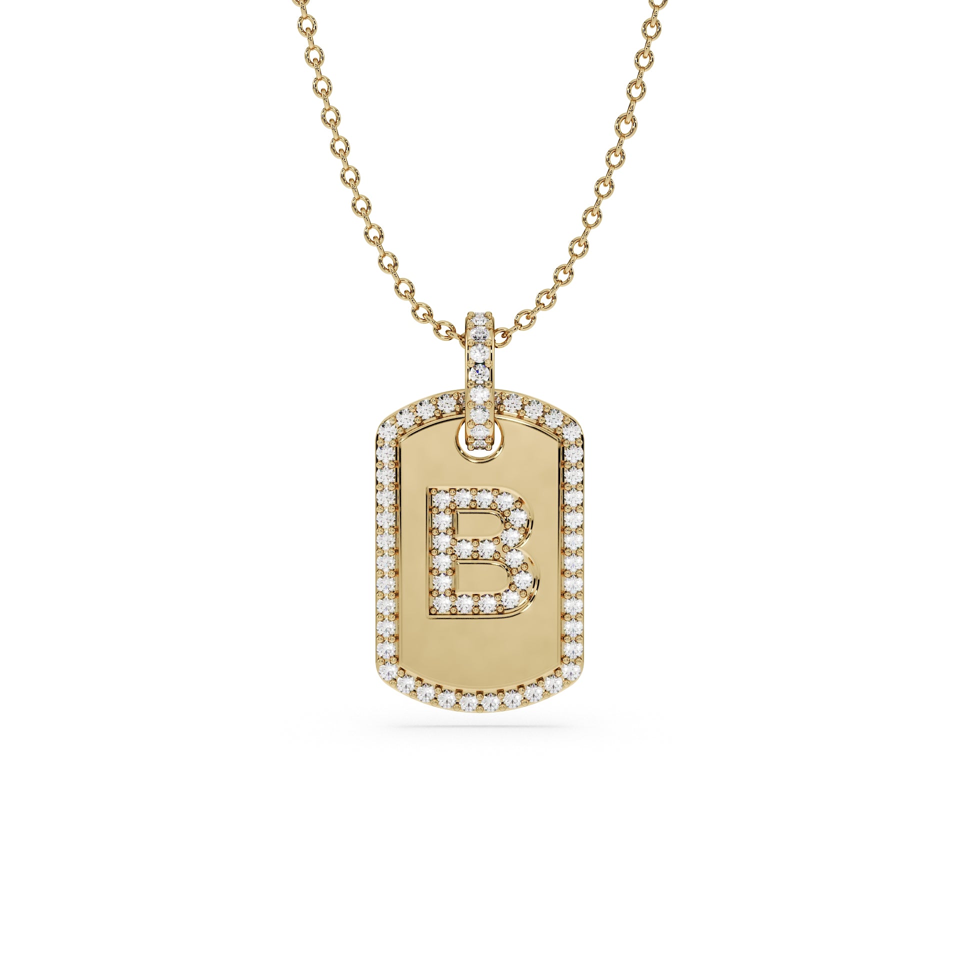 14K Yellow gold_Letter: B