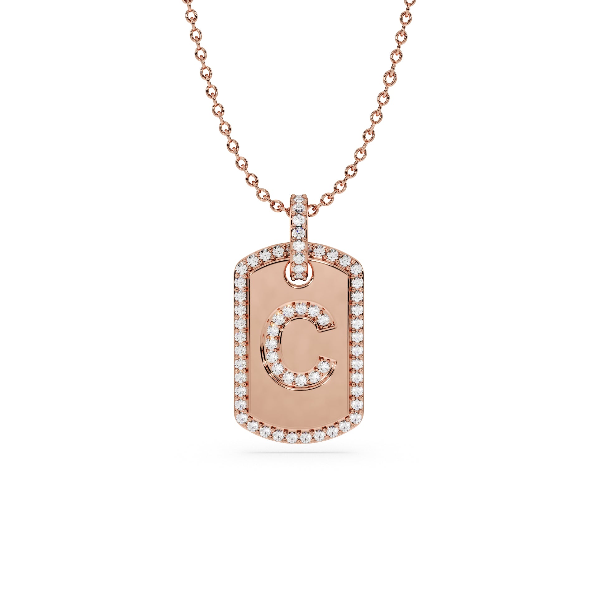 14K Rose gold_Letter: C