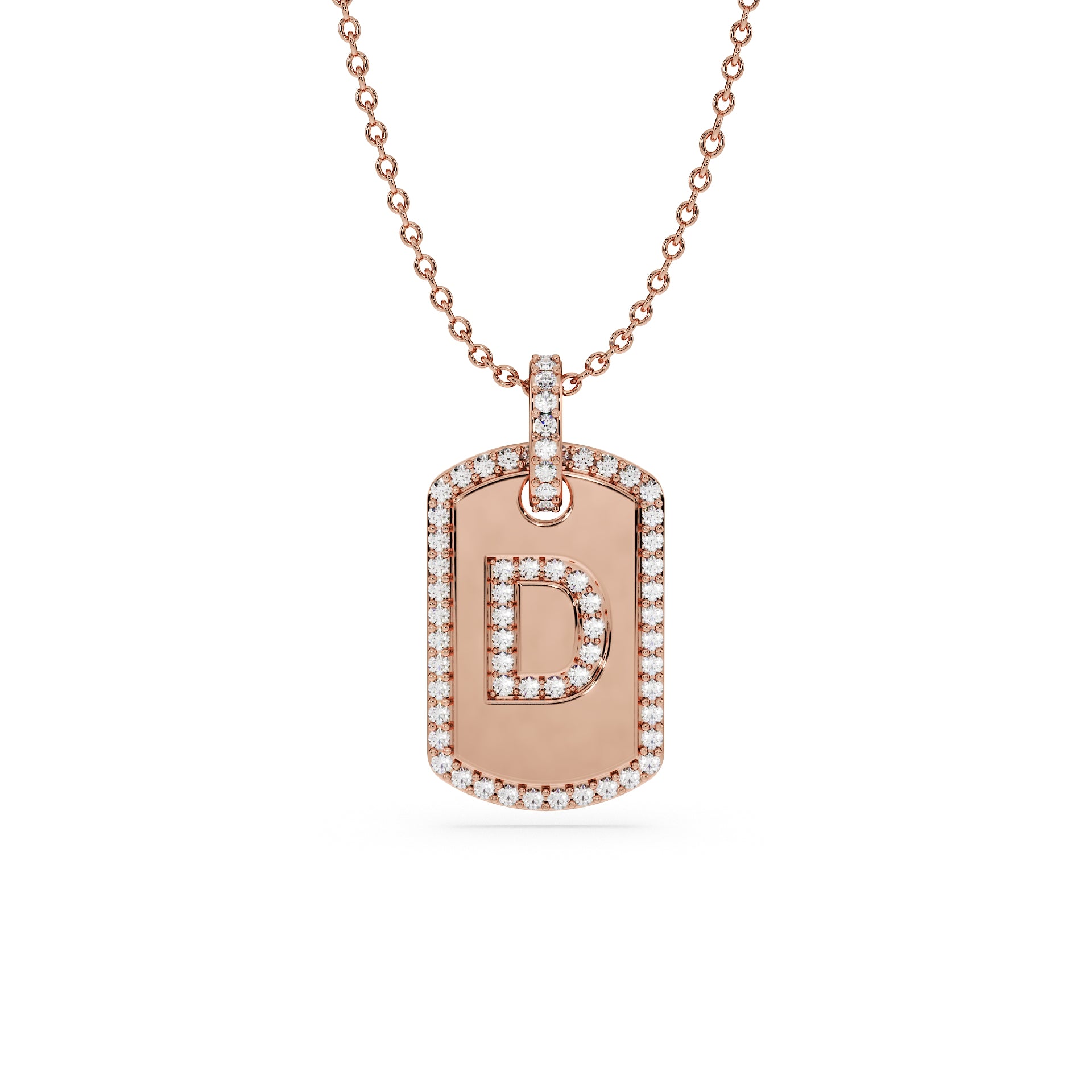 14K Rose gold_Letter: D