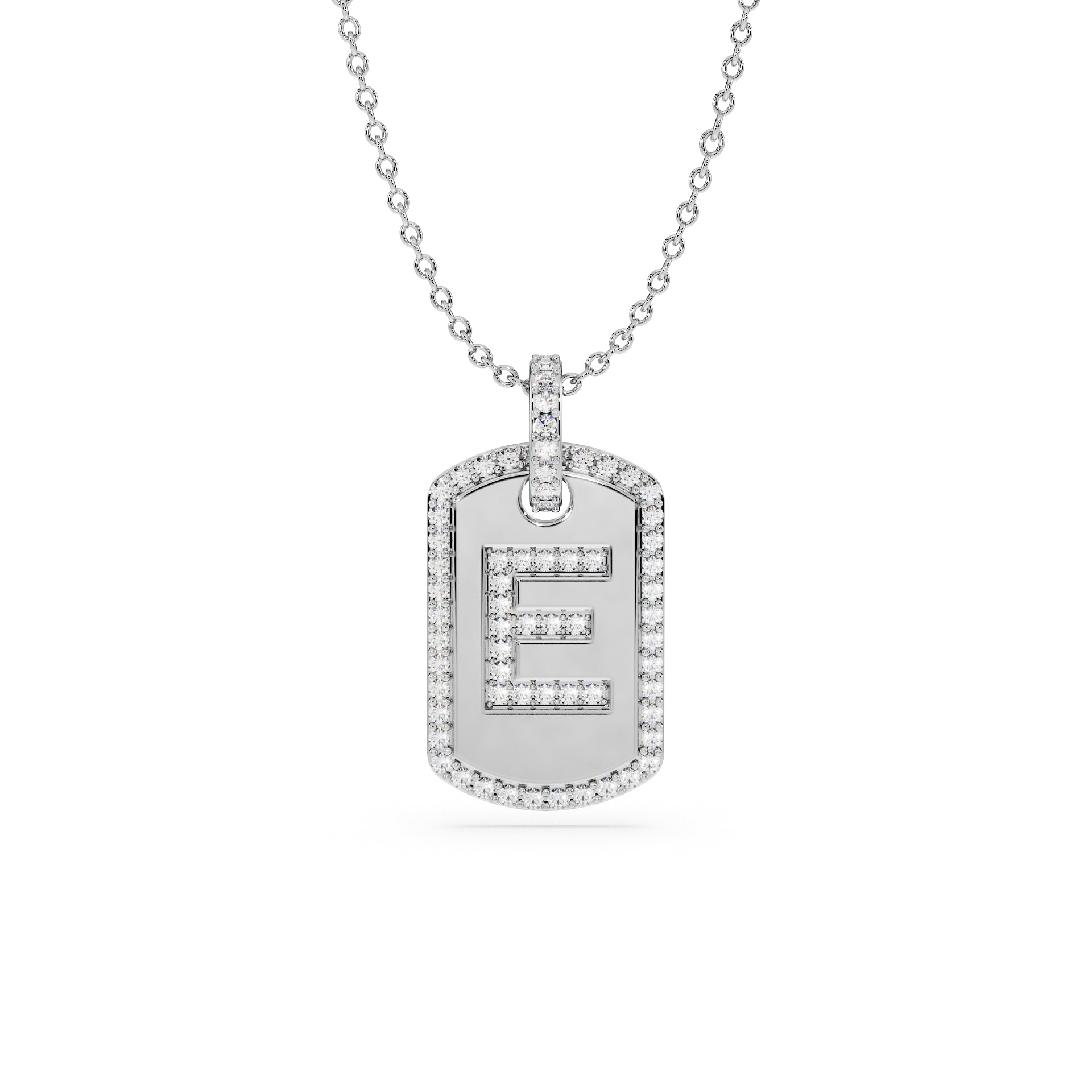 14K White gold_Letter: E