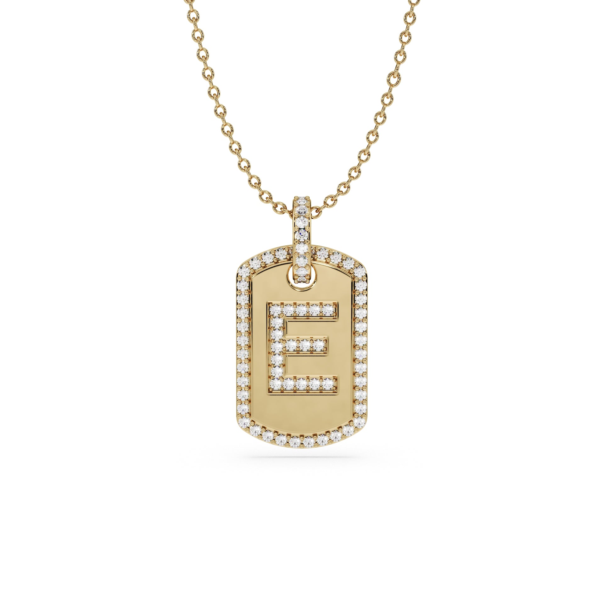 14K Yellow gold_Letter: E