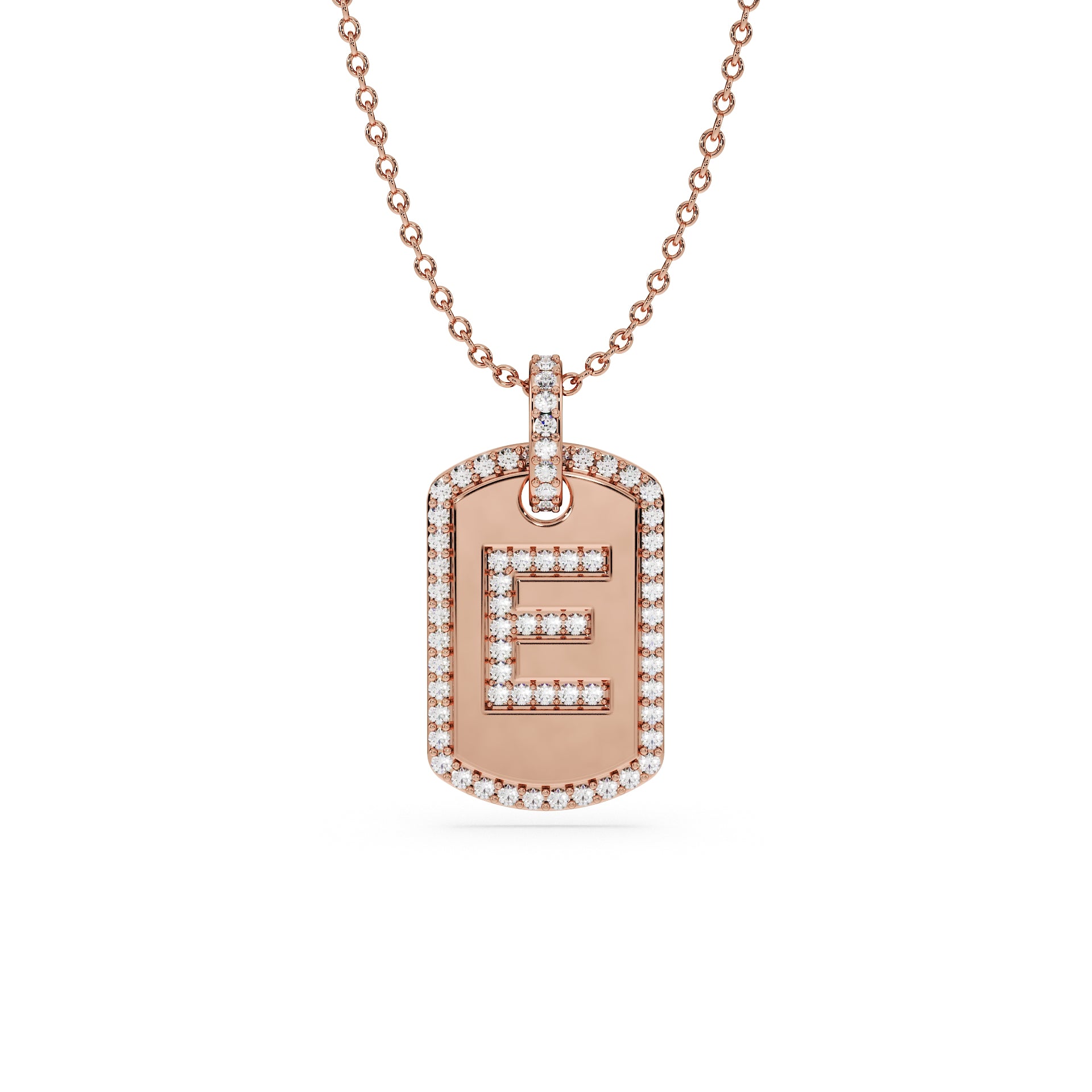 14K Rose gold_Letter: E