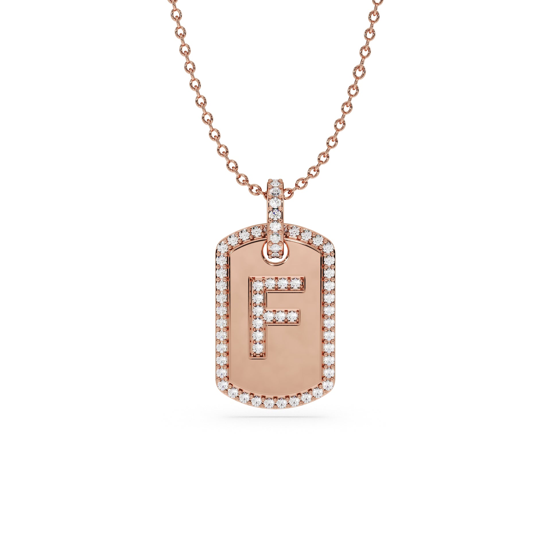 14K Rose gold_Letter: F