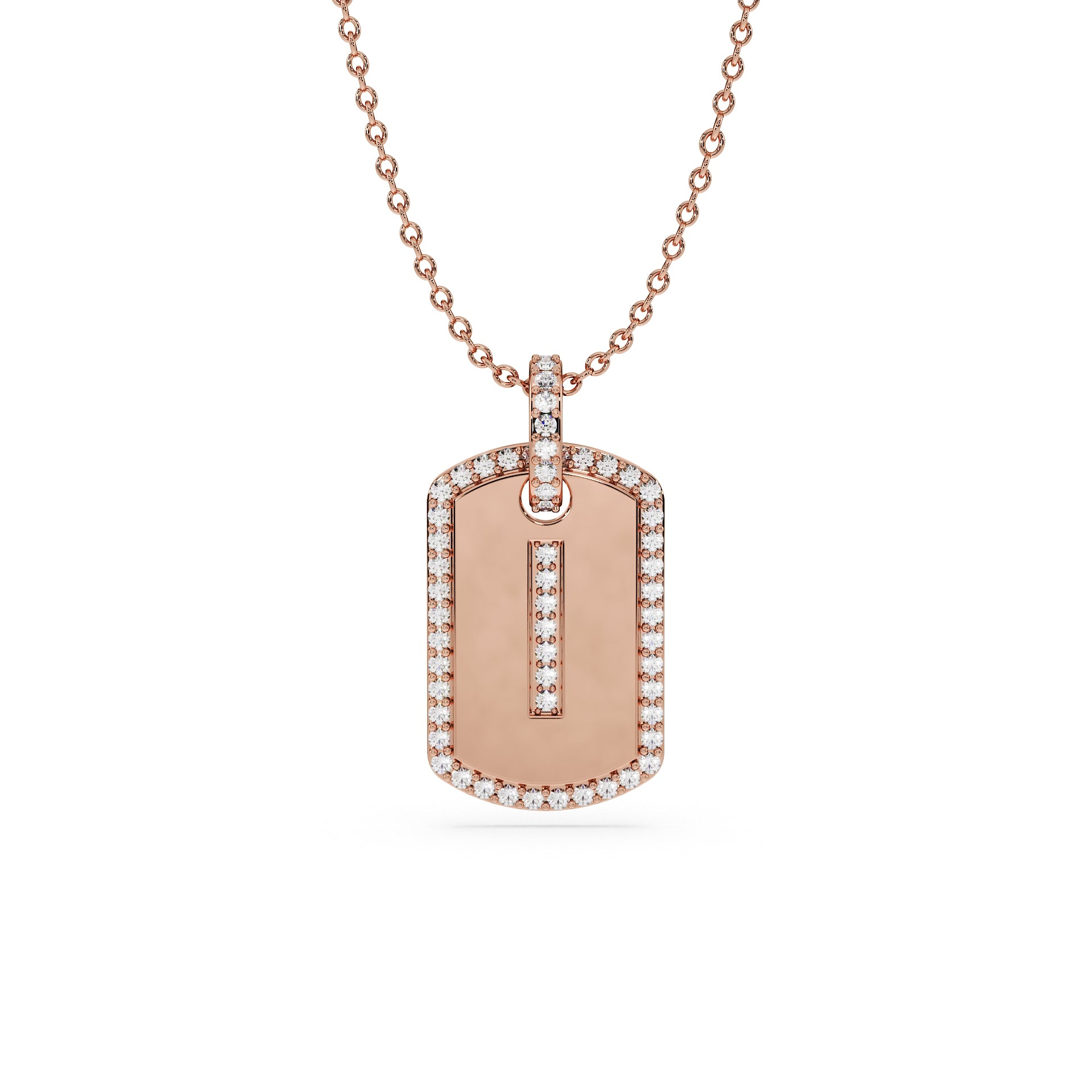 14K Rose gold_Letter: I