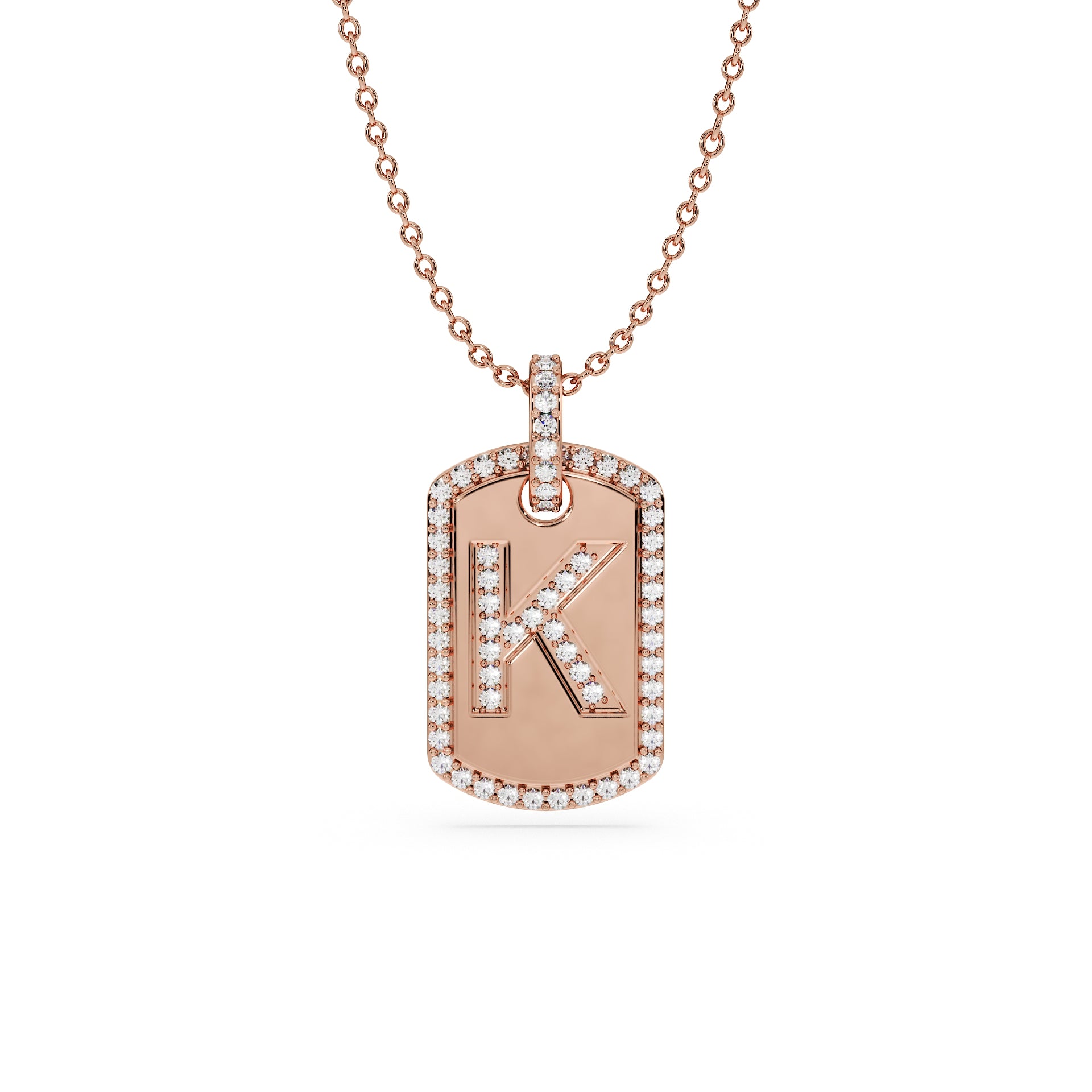 14K Rose gold_Letter: K