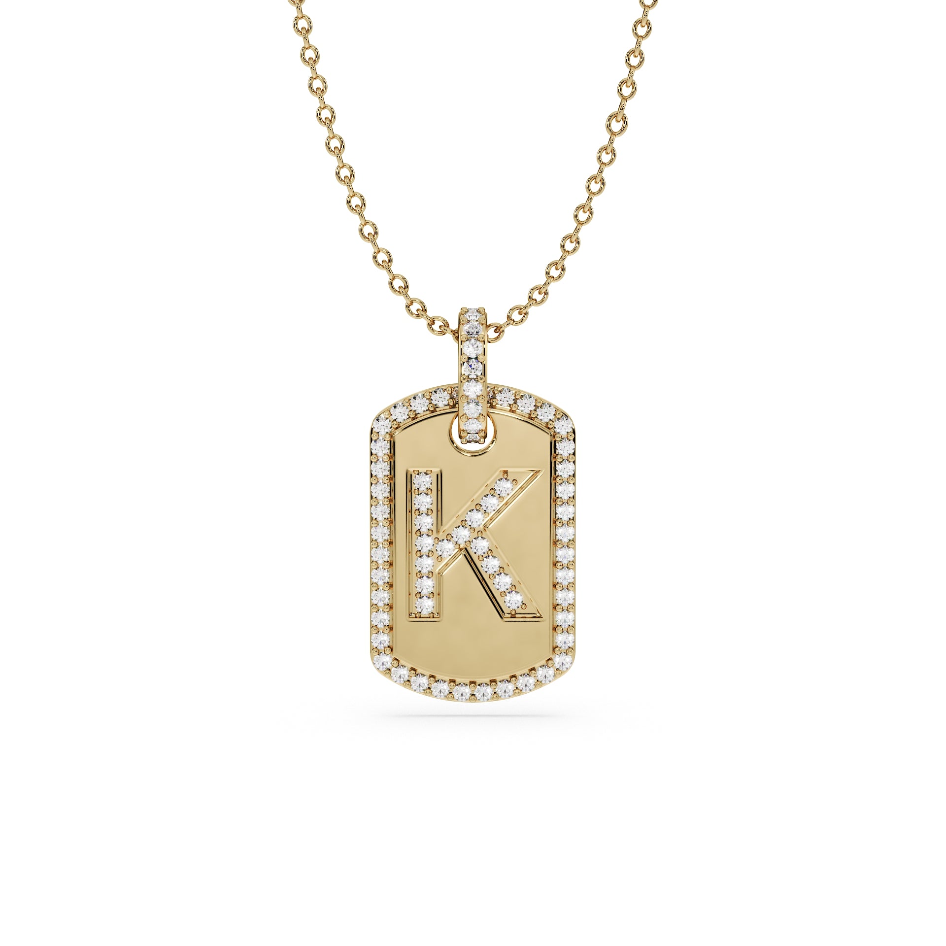 14K Yellow gold_Letter: K