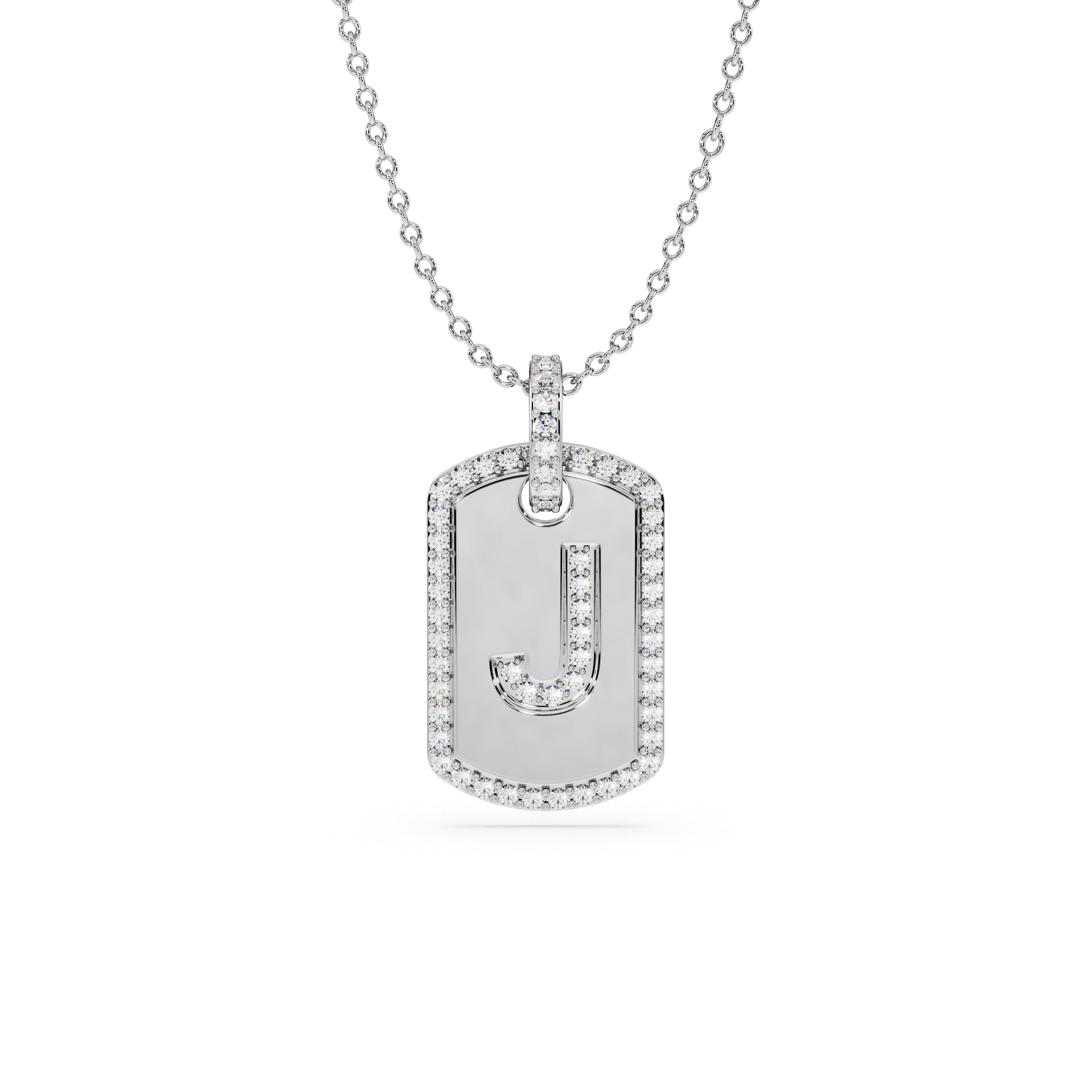 14K White gold_Letter: J