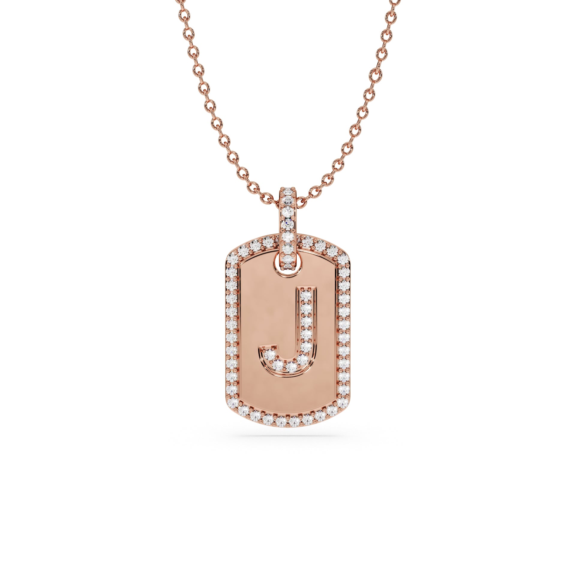 14K Rose gold_Letter: J