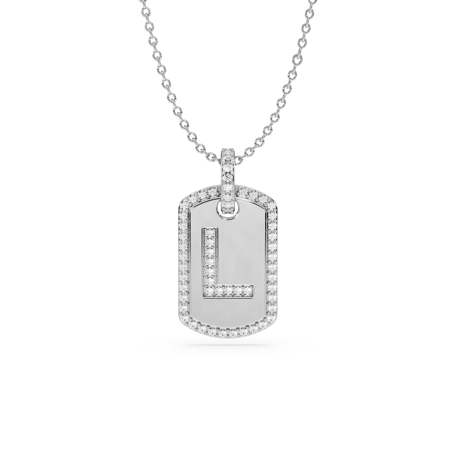 14K White gold_Letter: L