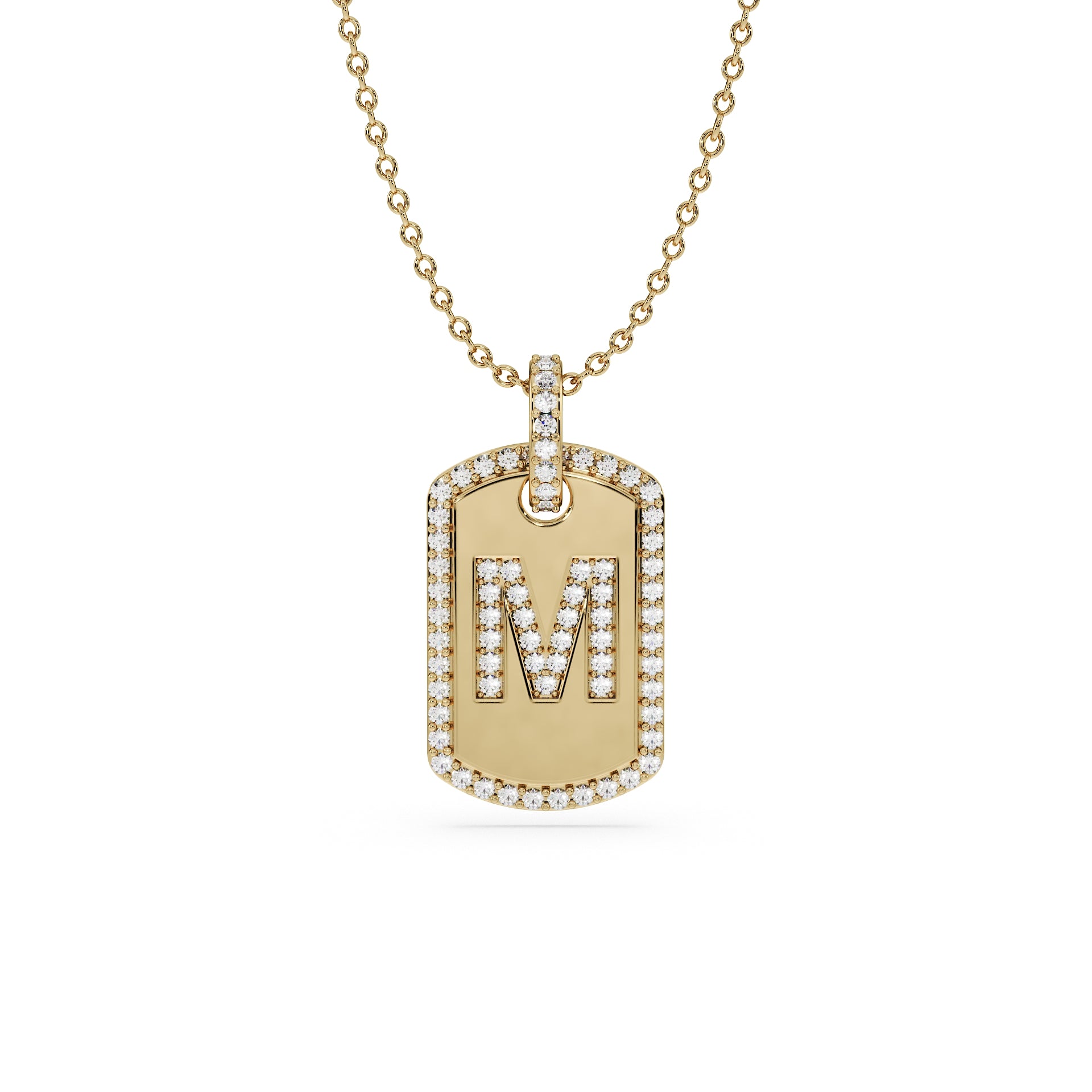 14K Yellow gold_Letter: M