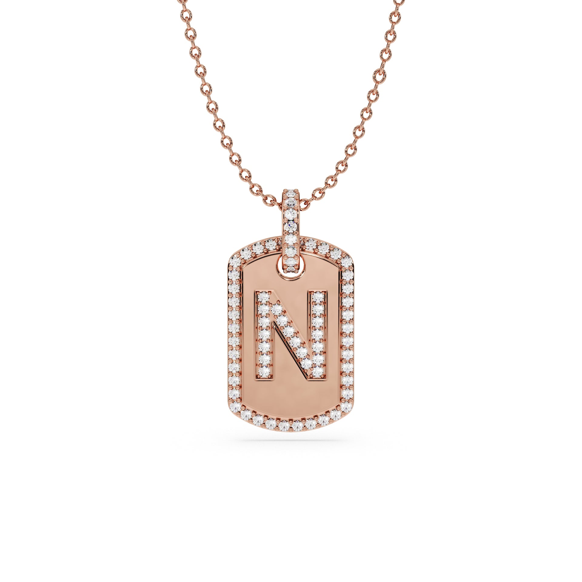 14K Rose gold_Letter: N