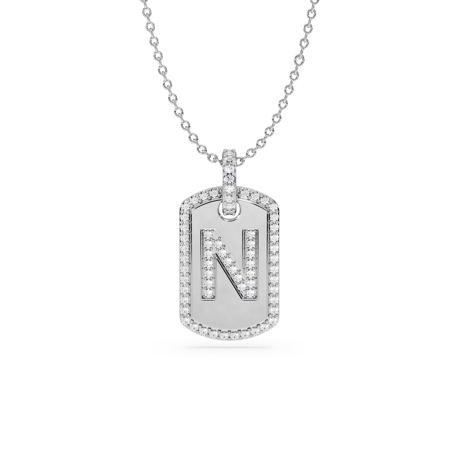14K White gold_Letter: N