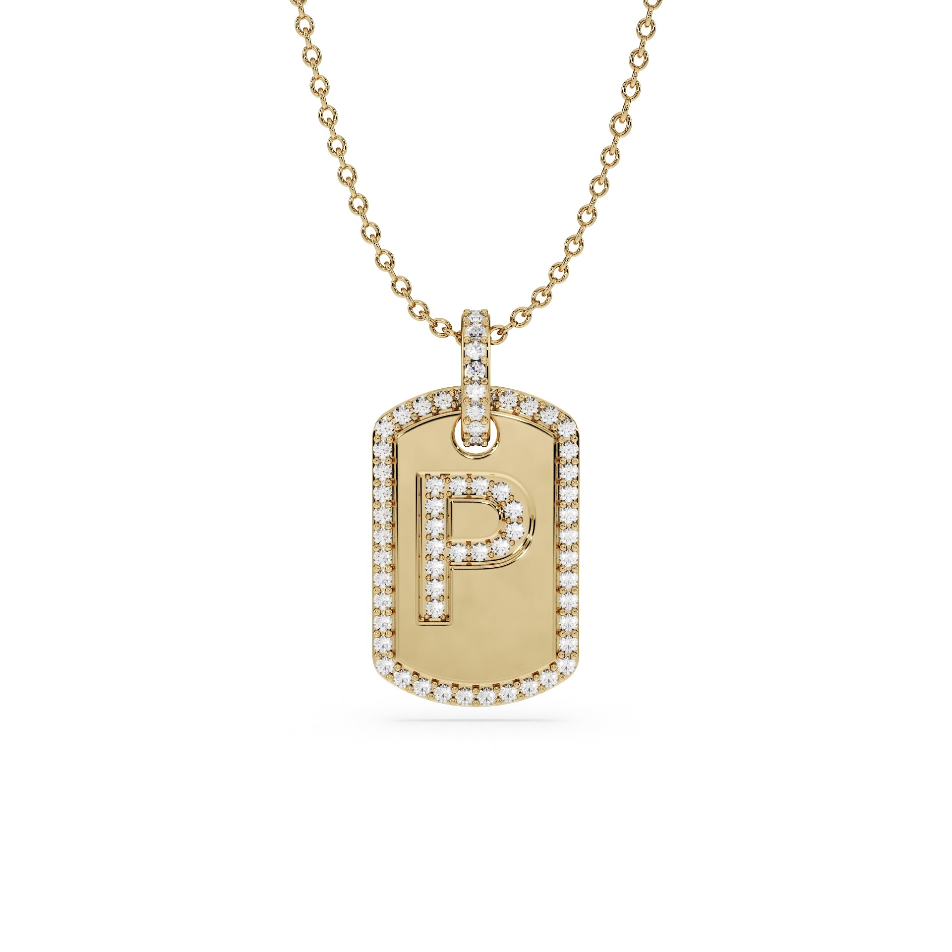 14K Yellow gold_Letter: P