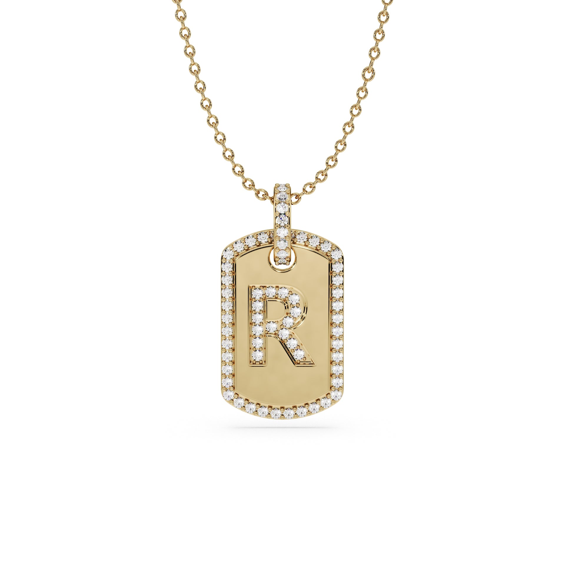 14K Yellow gold_Letter: R