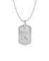 14K White gold_Letter: R