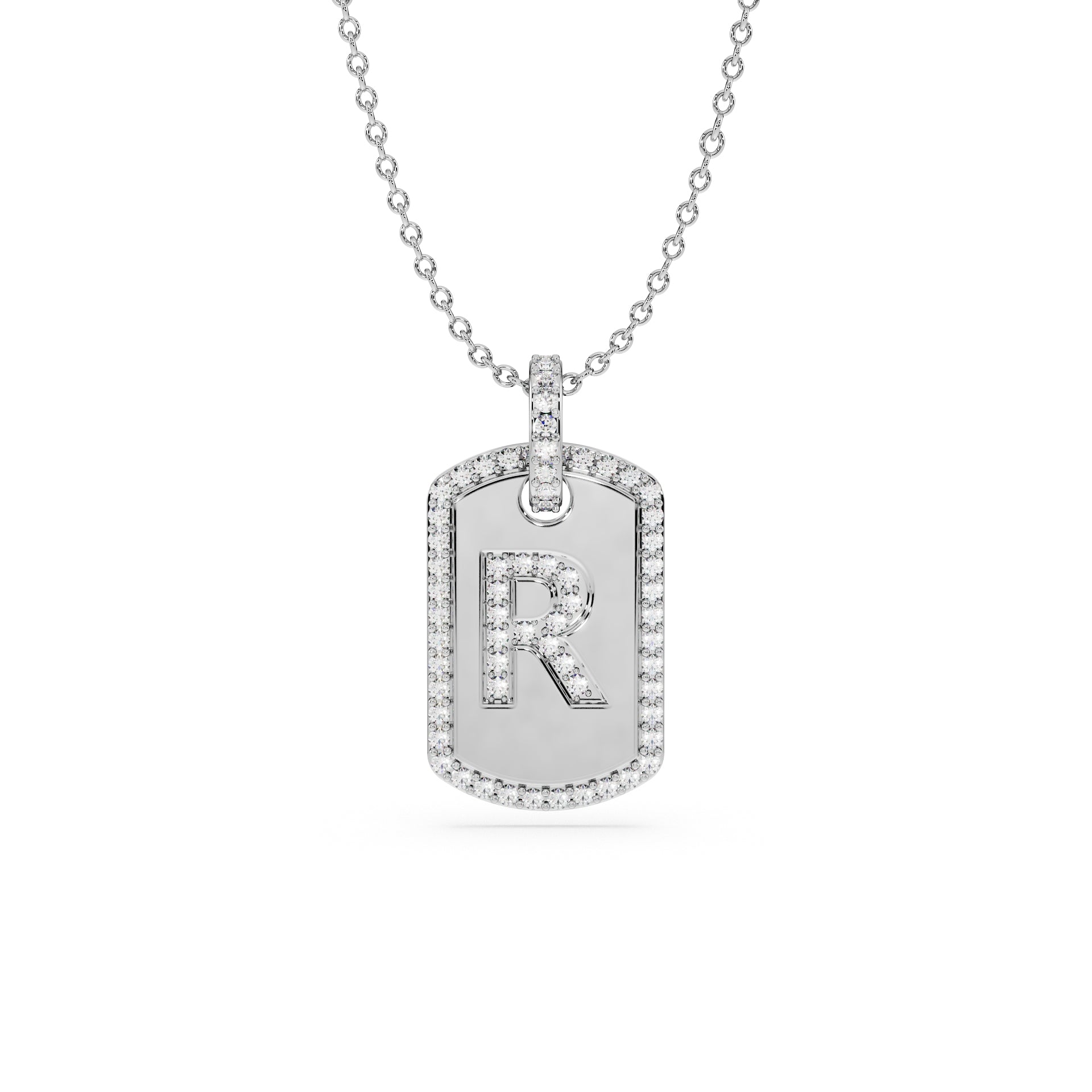 14K White gold_Letter: R