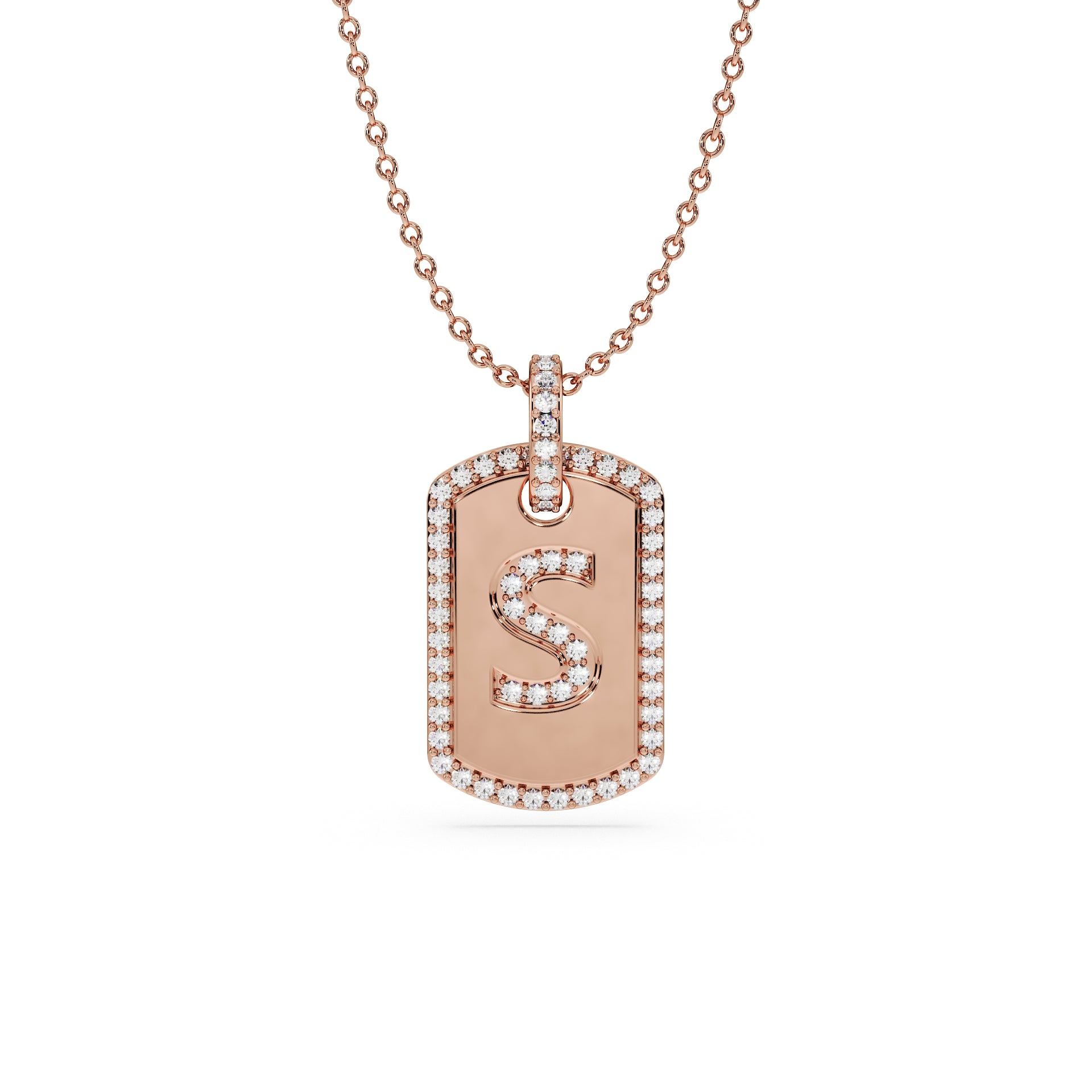 14K Rose gold_Letter: S