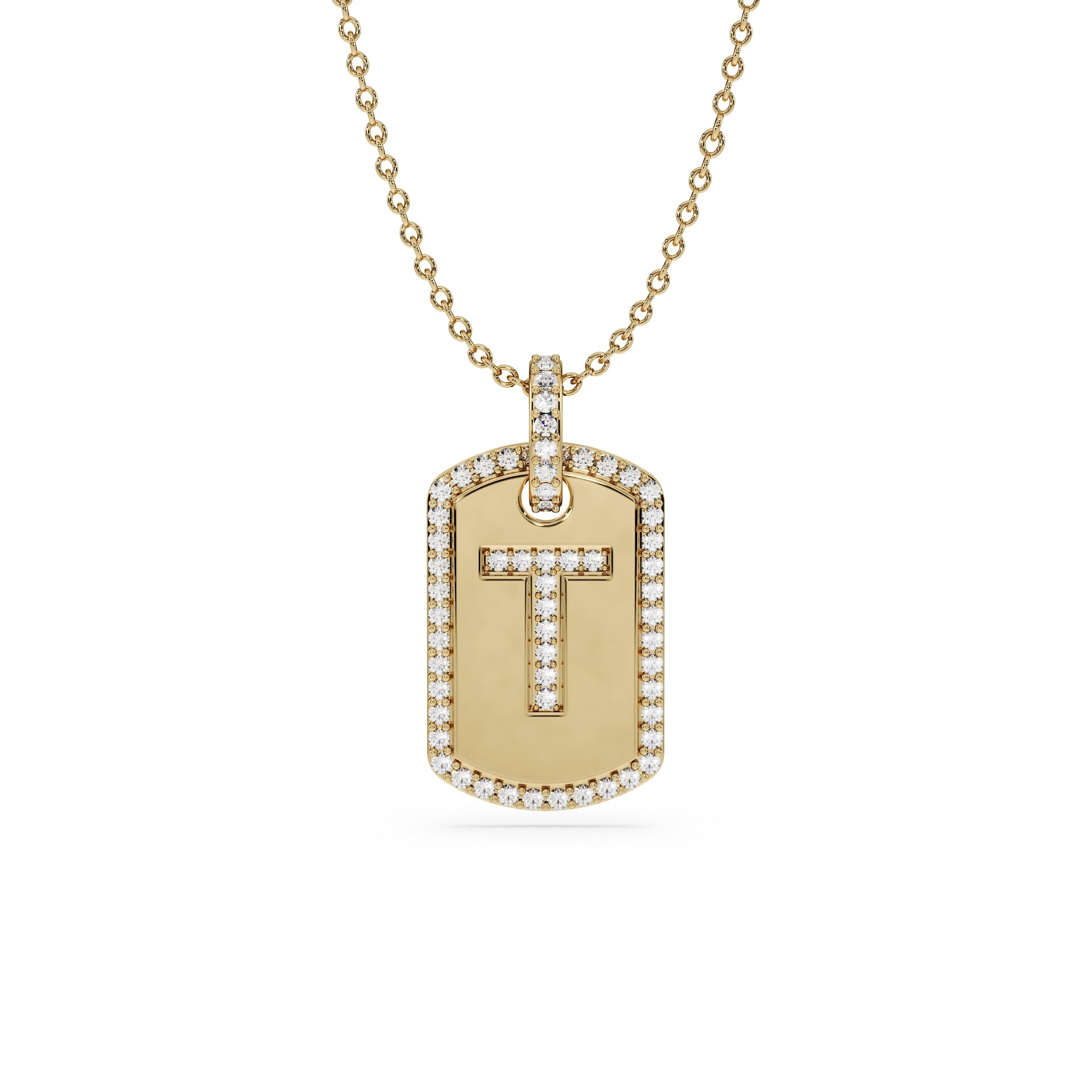 14K Yellow gold_Letter: T