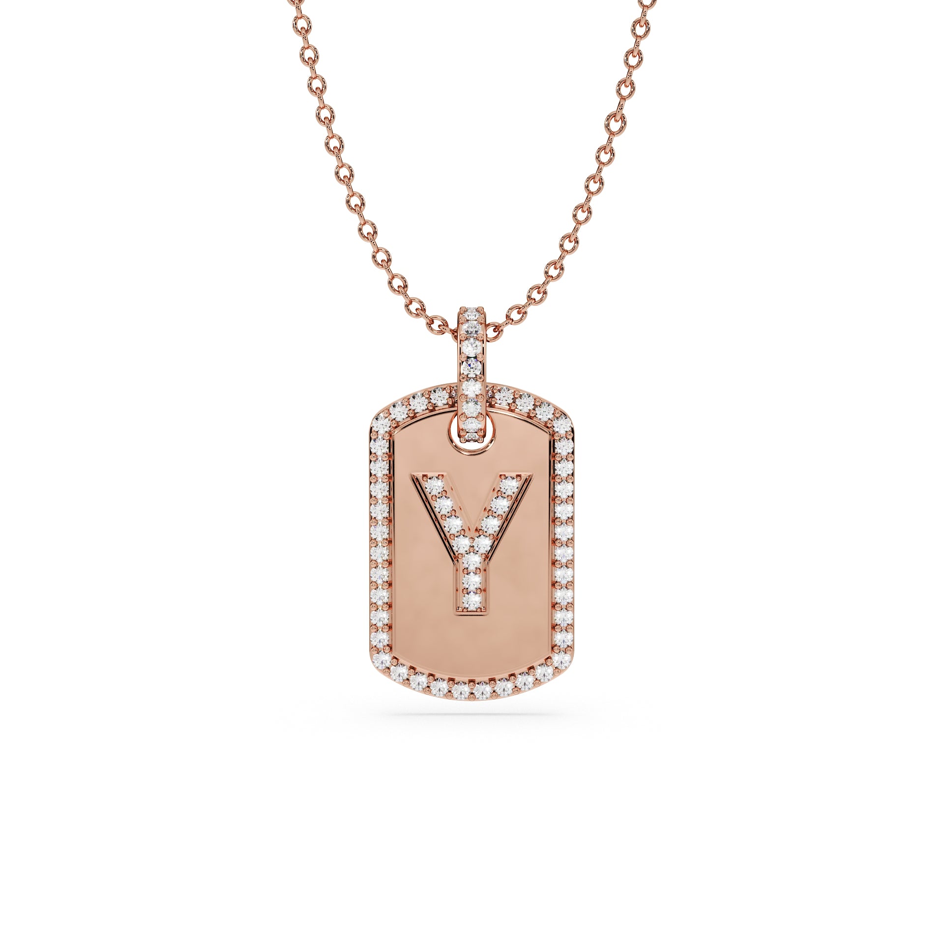 14K Rose gold_Letter: Y