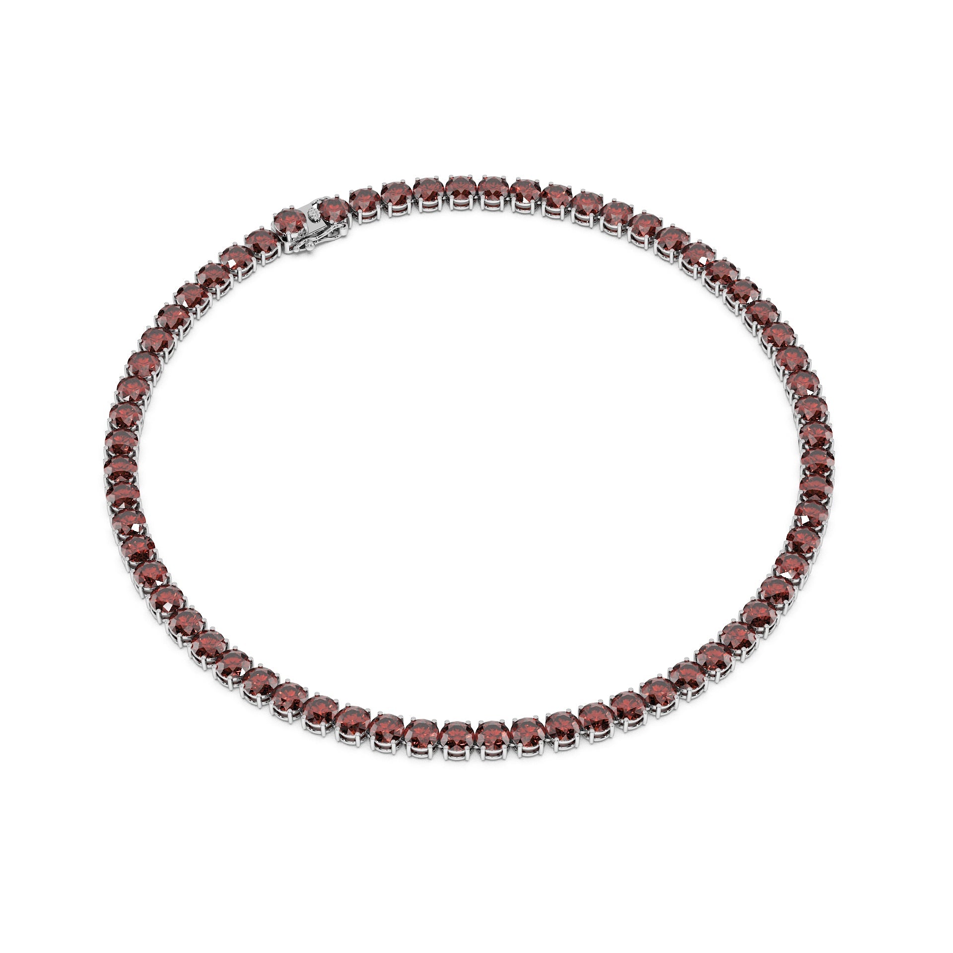 Anne's Subtle 11-Color 52ct Diamond Tennis Necklace