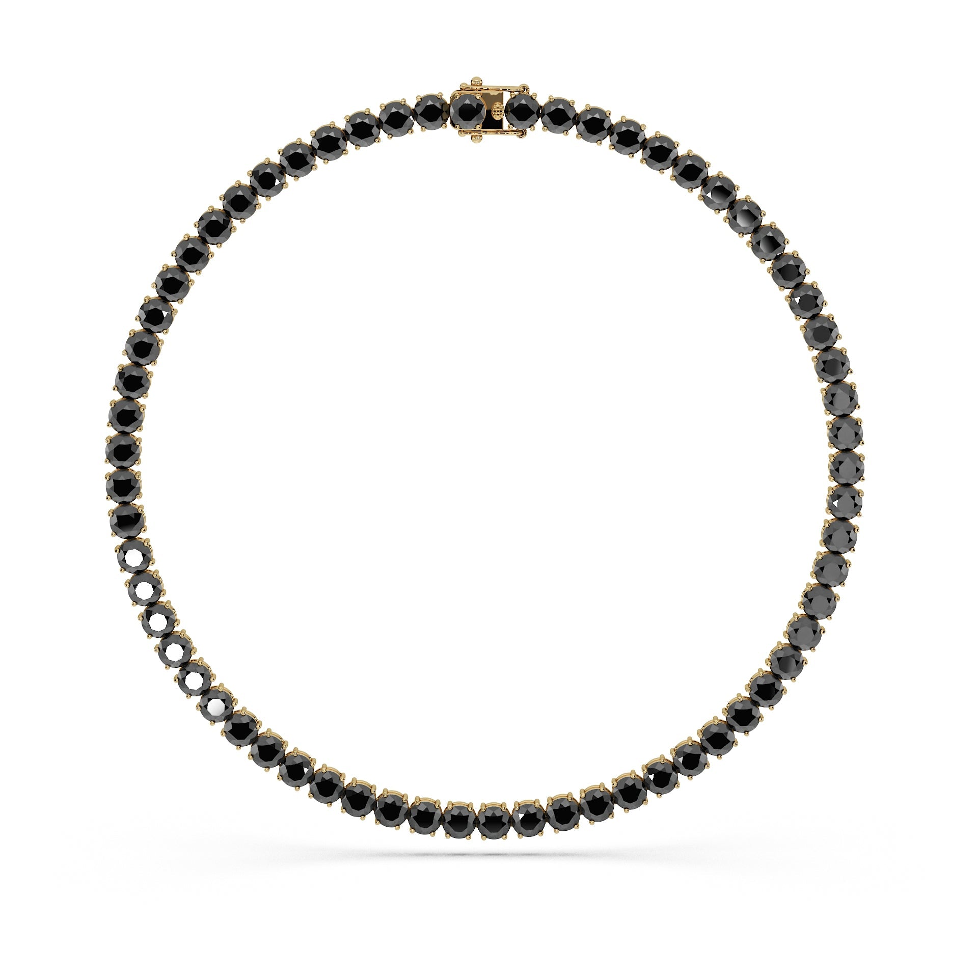 14K Yellow gold_Black Diamond