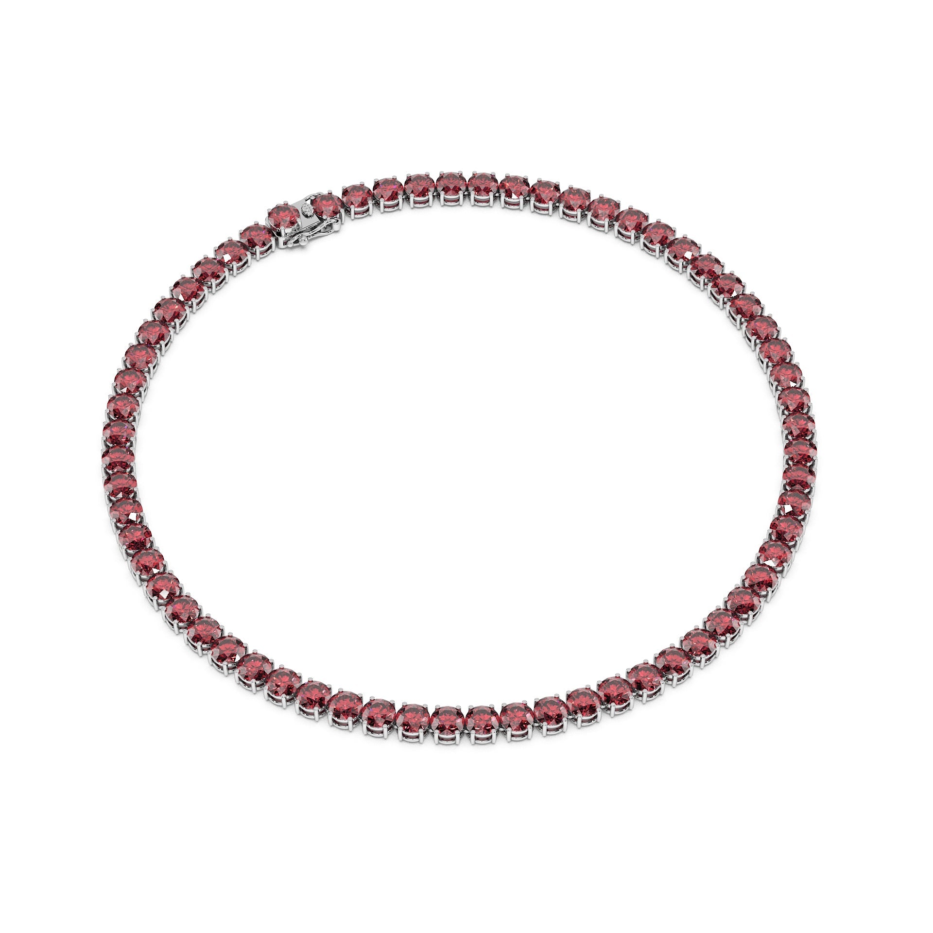 Anne's Subtle 11-Color 52ct Diamond Tennis Necklace