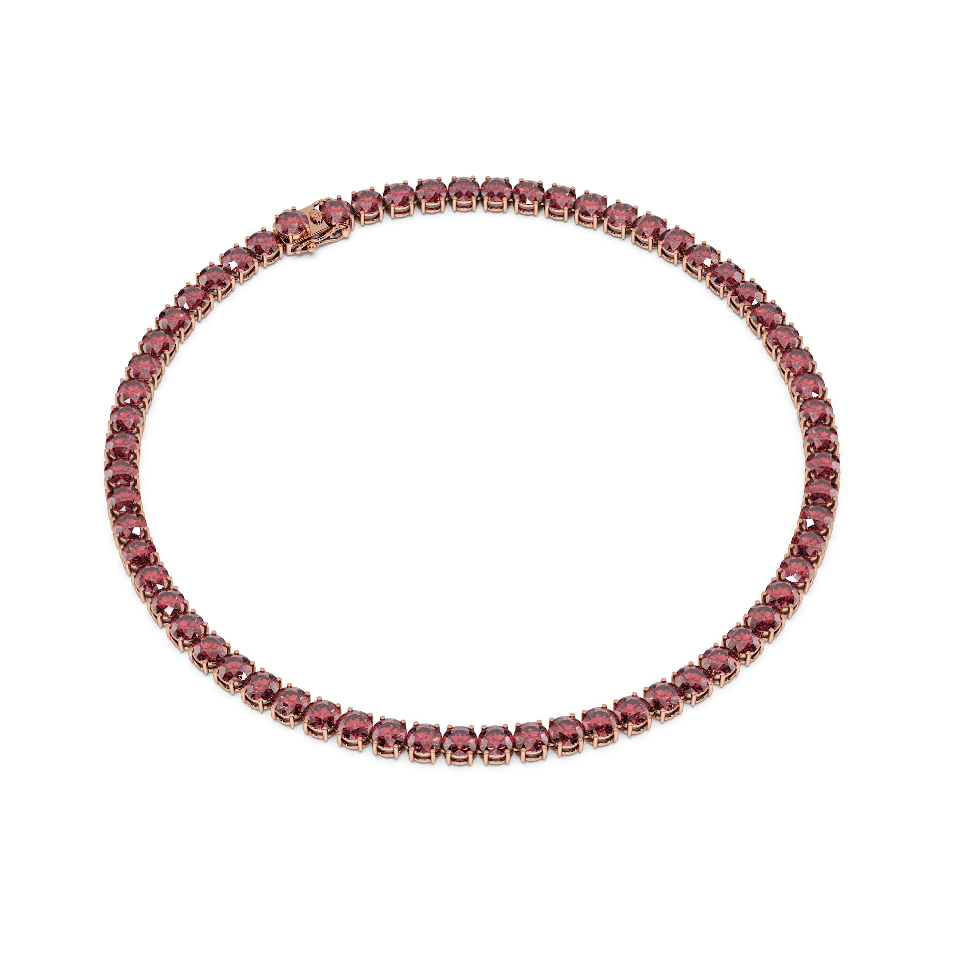 Anne's Subtle 11-Color 52ct Diamond Tennis Necklace