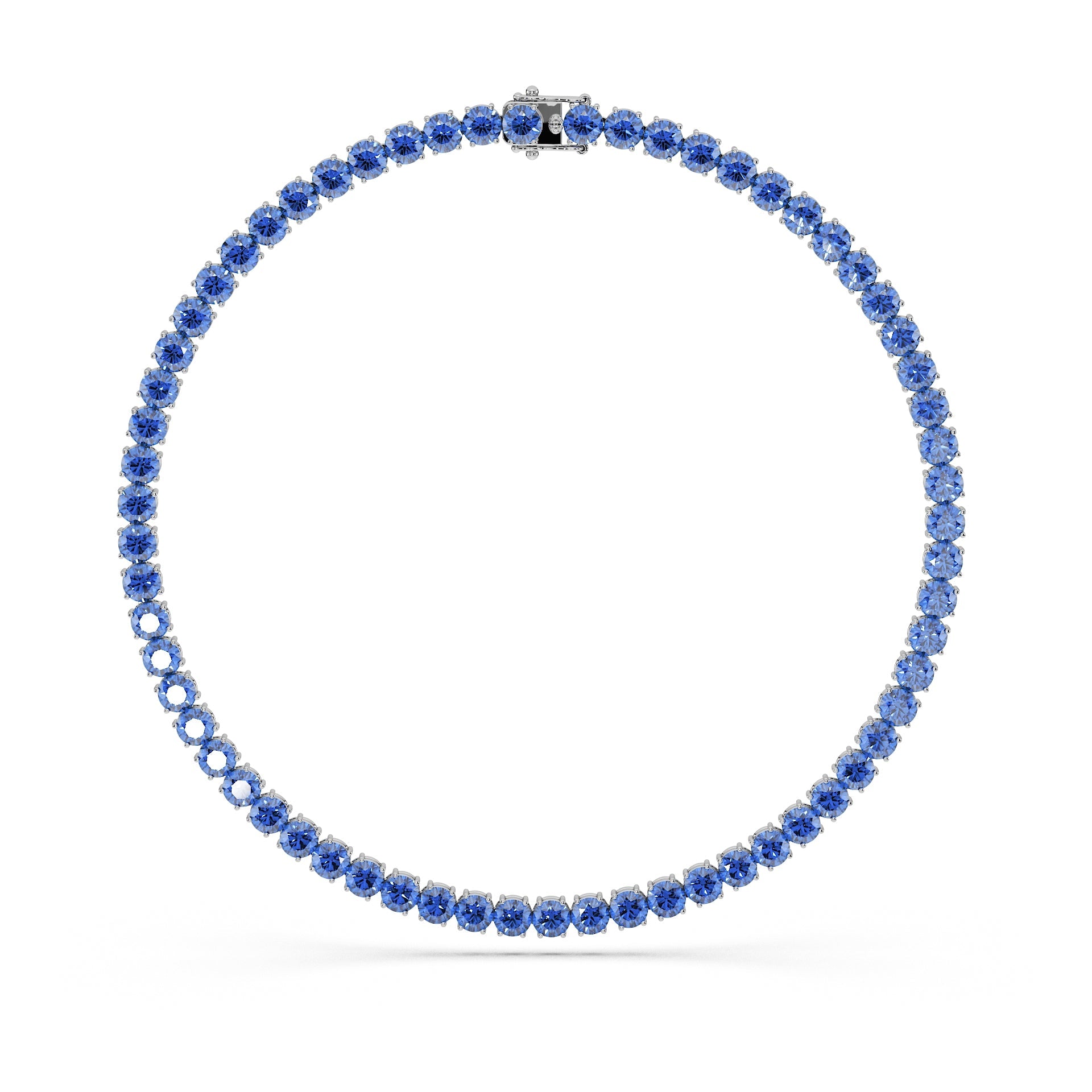 14K White gold_Royal Blue Diamond