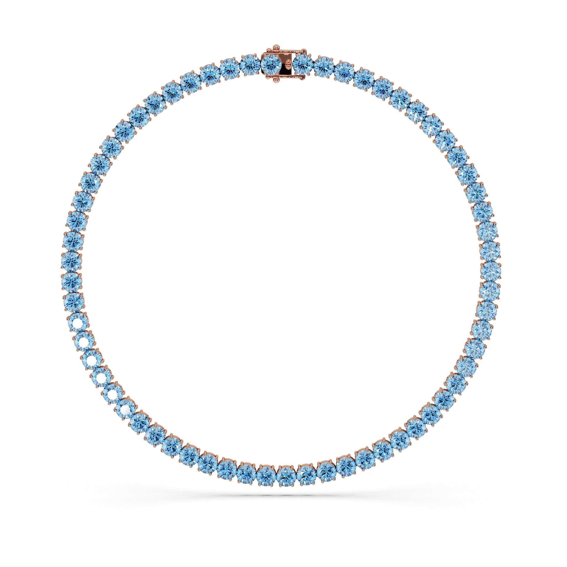 14K Rose gold_Ice Blue Diamond