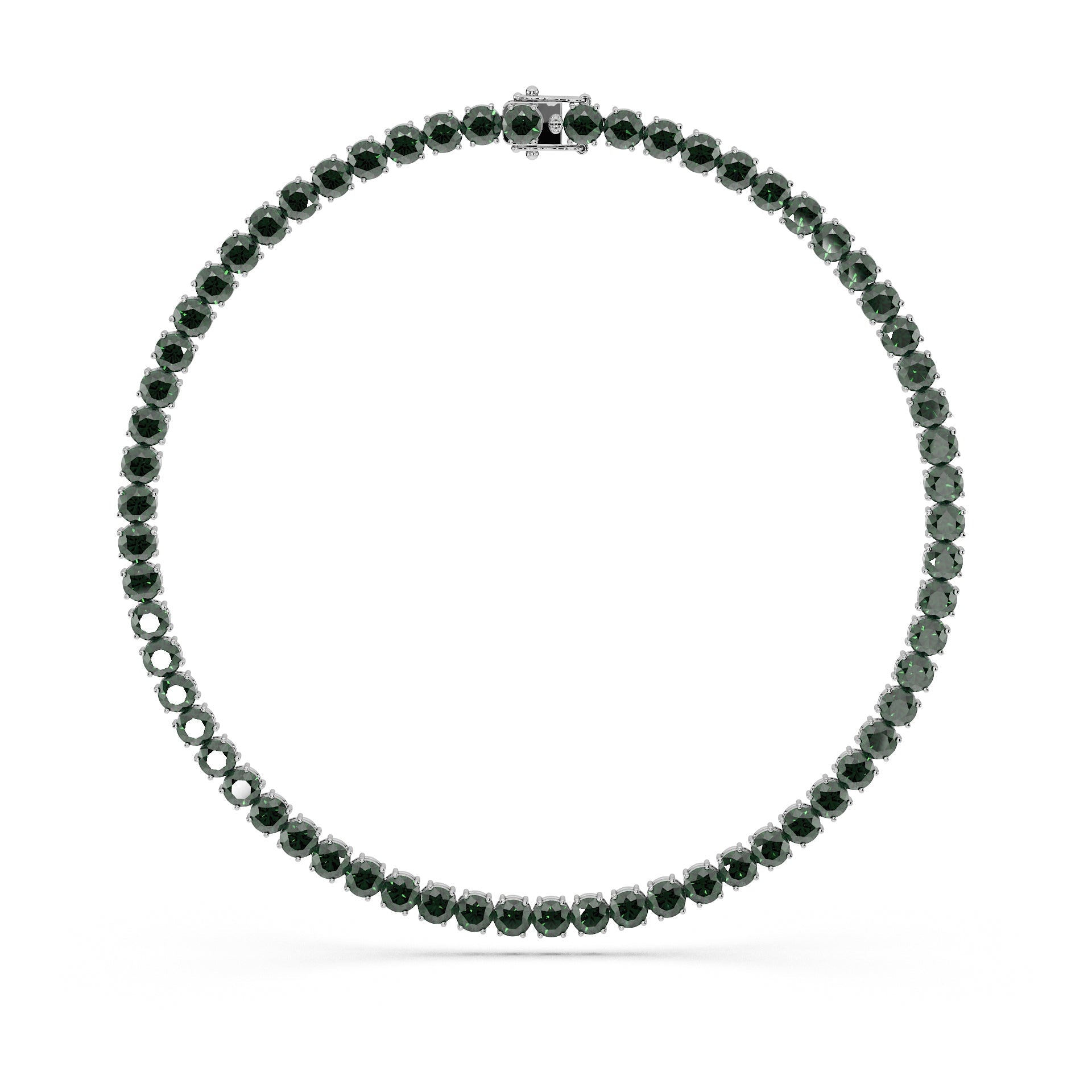14K White gold_Royal Green Diamond