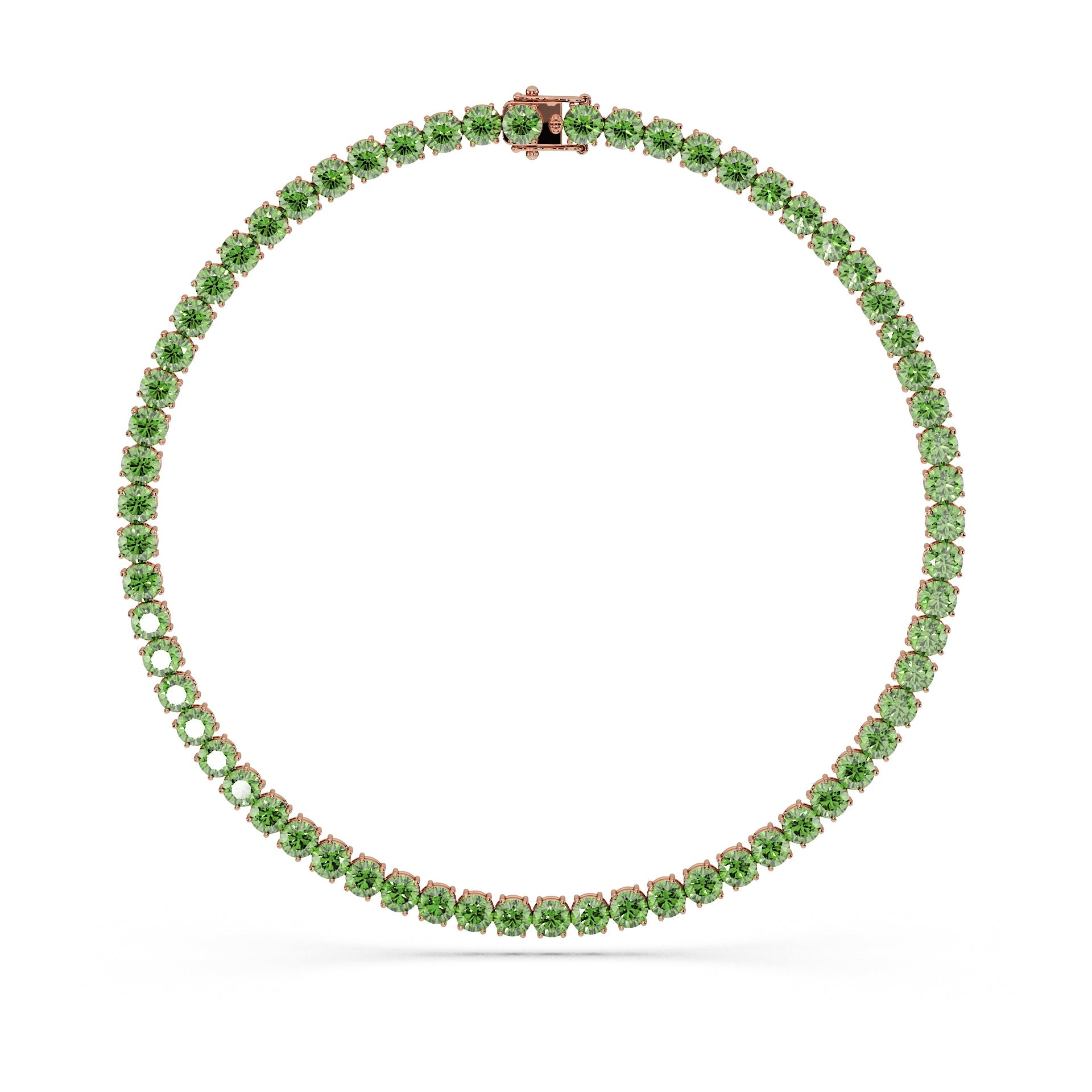 14K Rose gold_Ocean Green Diamond