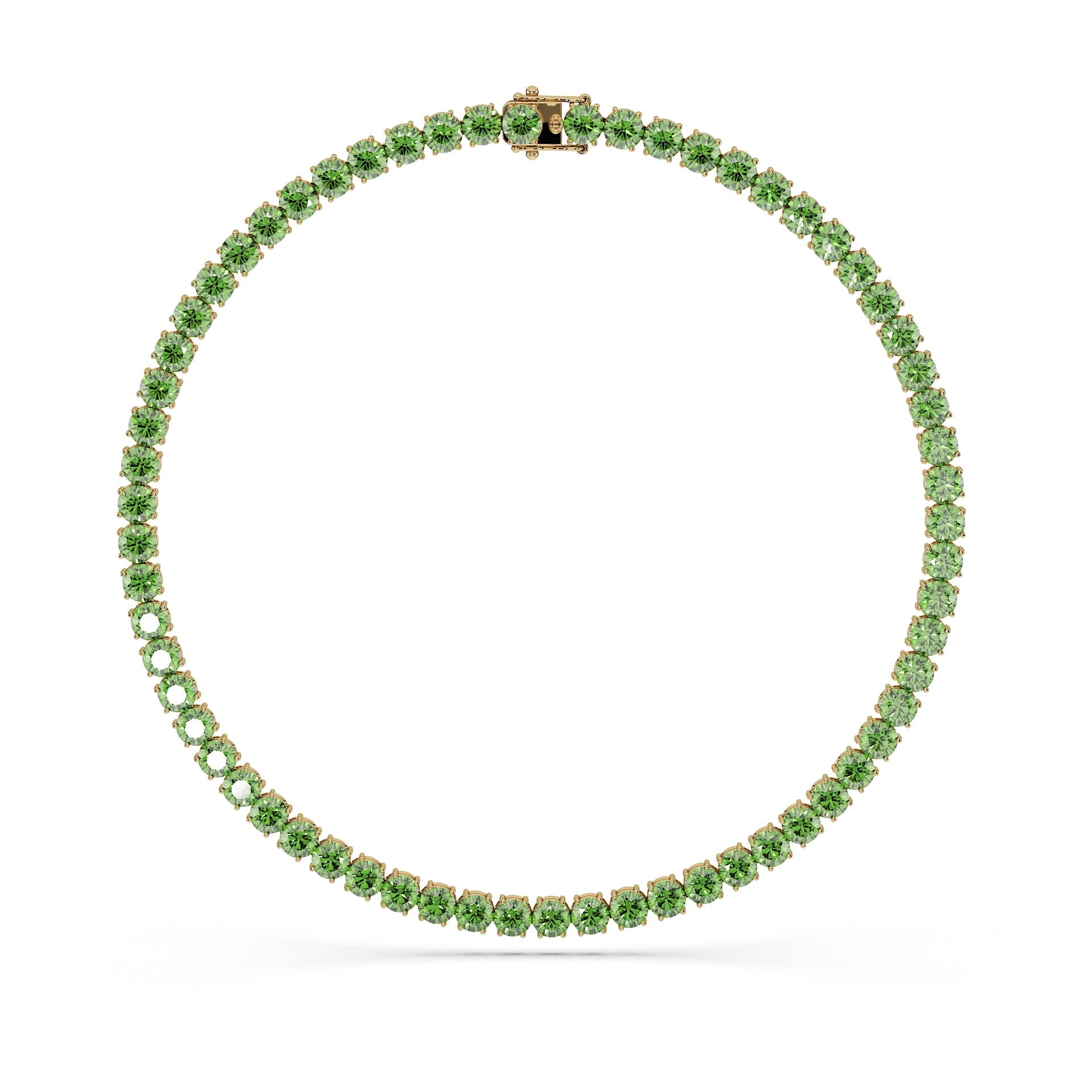 14K Yellow gold_Ocean Green Diamond