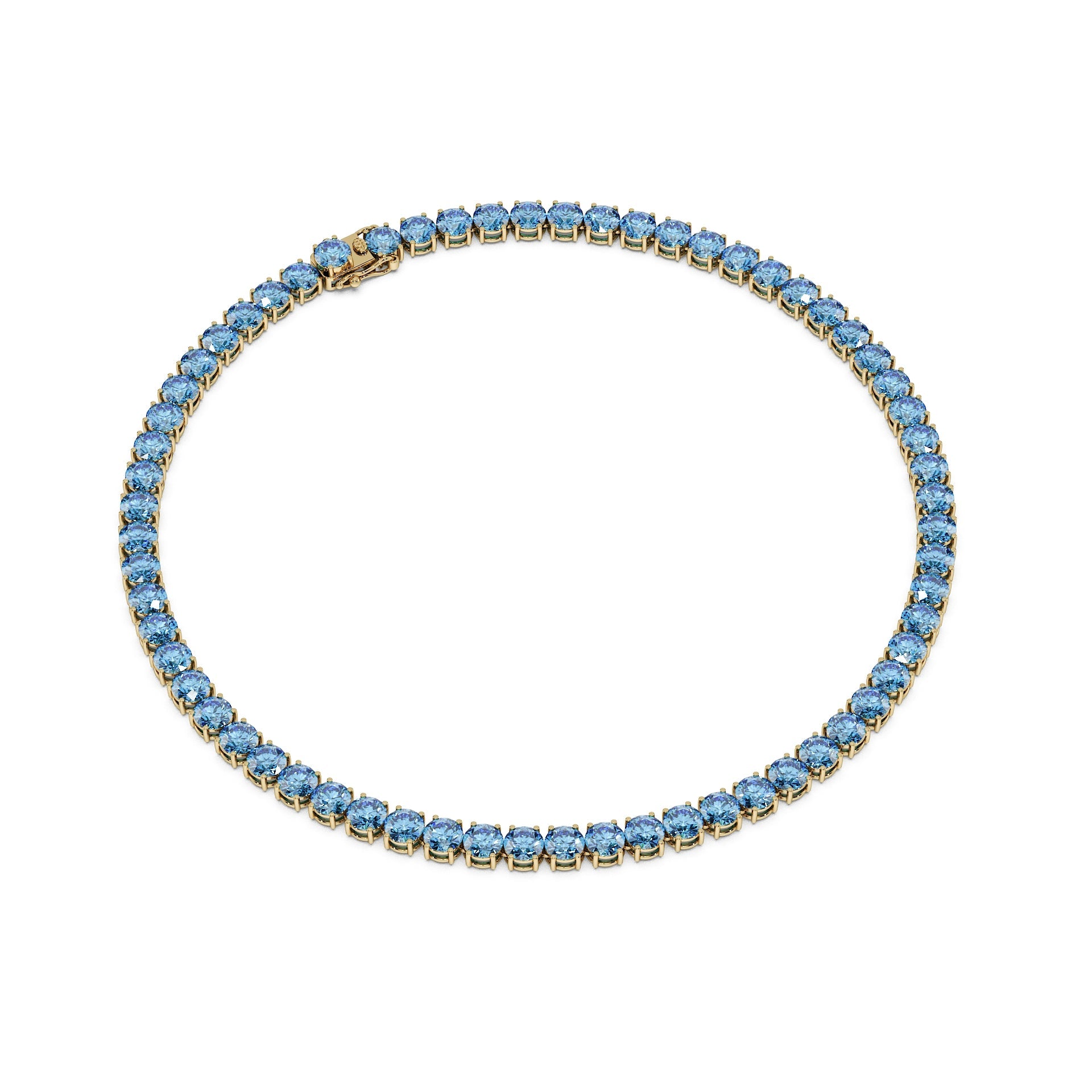 Anne's Subtle 11-Color 52ct Diamond Tennis Necklace